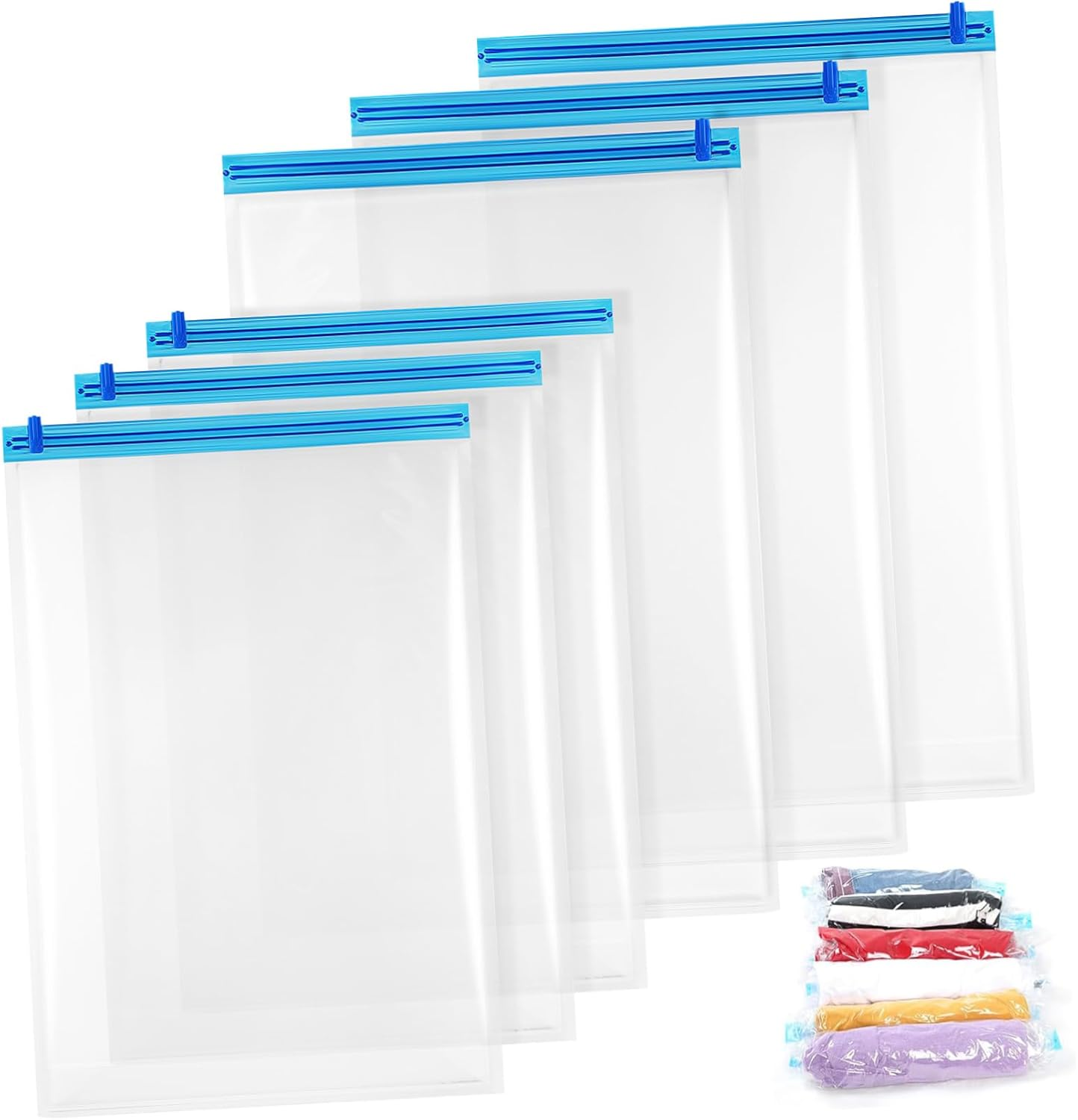 CAXUSD 12Pcs Travel Toiletries Products Compression Packing Cubes Vacuum Bags for Travel Portable and Convenient Camping Hiking image number 1