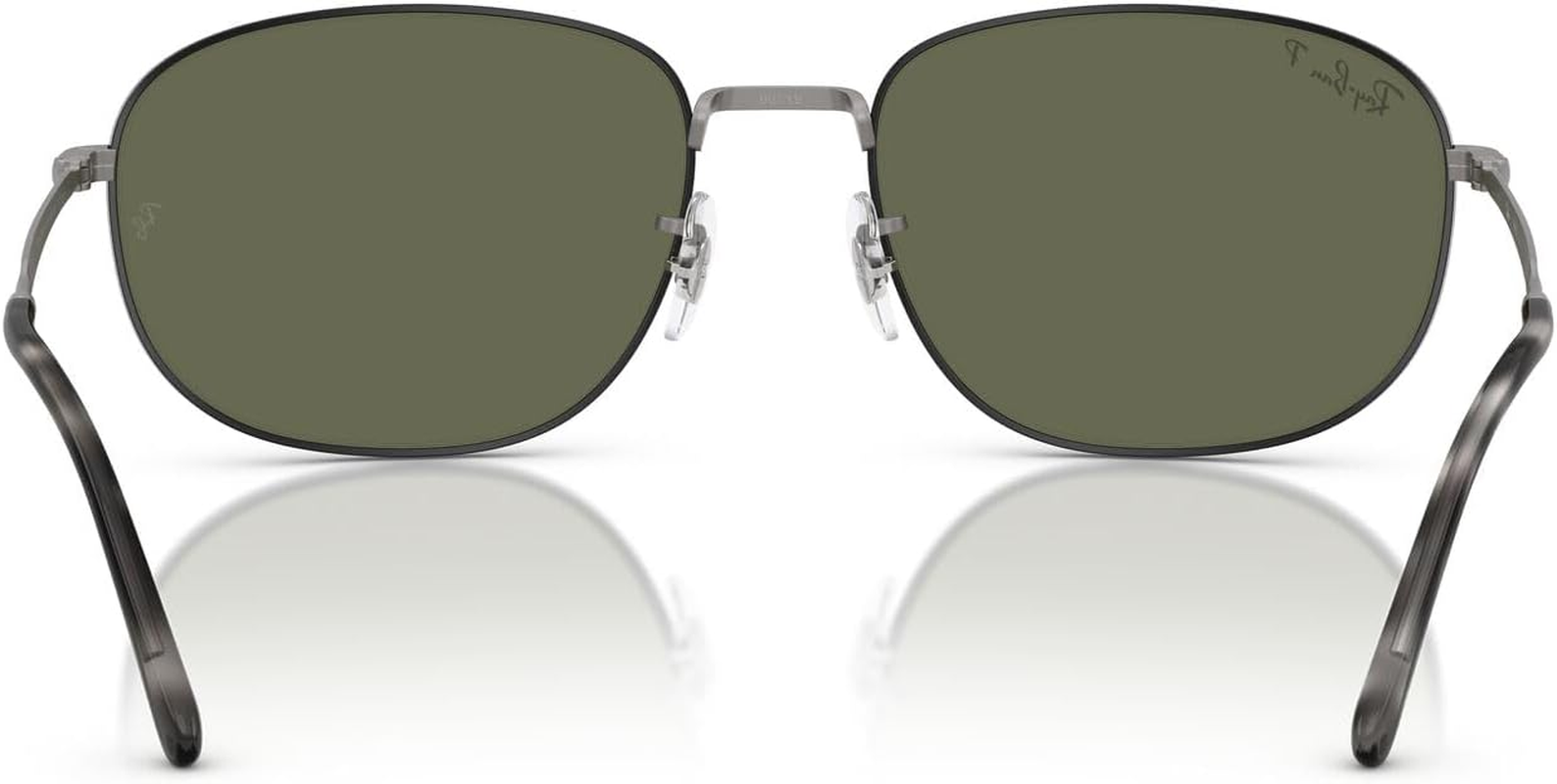RAY-BAN Polarised Sunglasses, 0RB3754, Matte Black on Matte Gunmetal & Green Polar, 60Mm image number 2