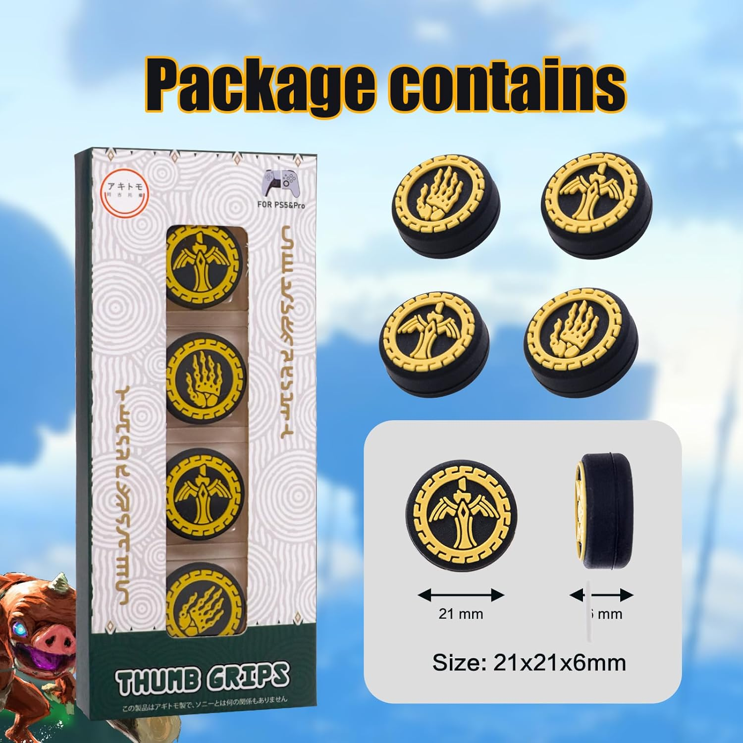 Switch Pro Controller Thumb Grips, Cool Thumb Grips Compatible with Switch Pro Controller, PS5 Controller, PS4 Controller, Xbox Controller, Etc image number 6