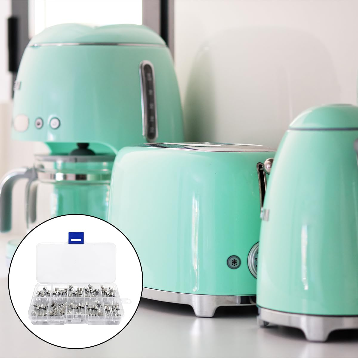 Glass Quick Fast Blow Fuse Kit, 100 PCS Fast Blow Glass Fuses Assortment Kit with a Storage Box (5X20Mm, 0.2A~20A) image number 2