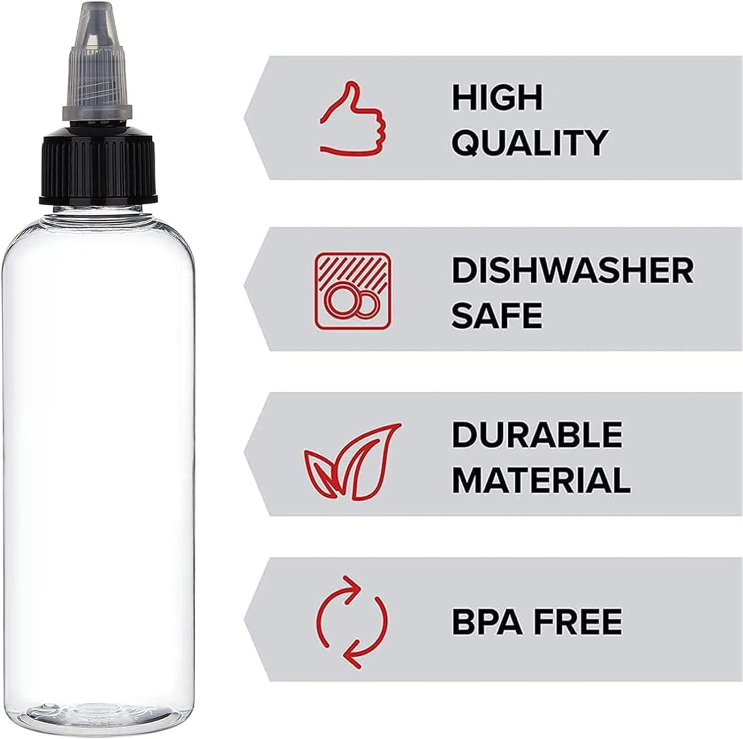 Empty Squeeze Dropper Bottles, 10 Plastic Squeeze Bottles, Clear Dispensing Bottles, Empty Plastic Squeeze Bottles for Ink Liquid, 30Ml