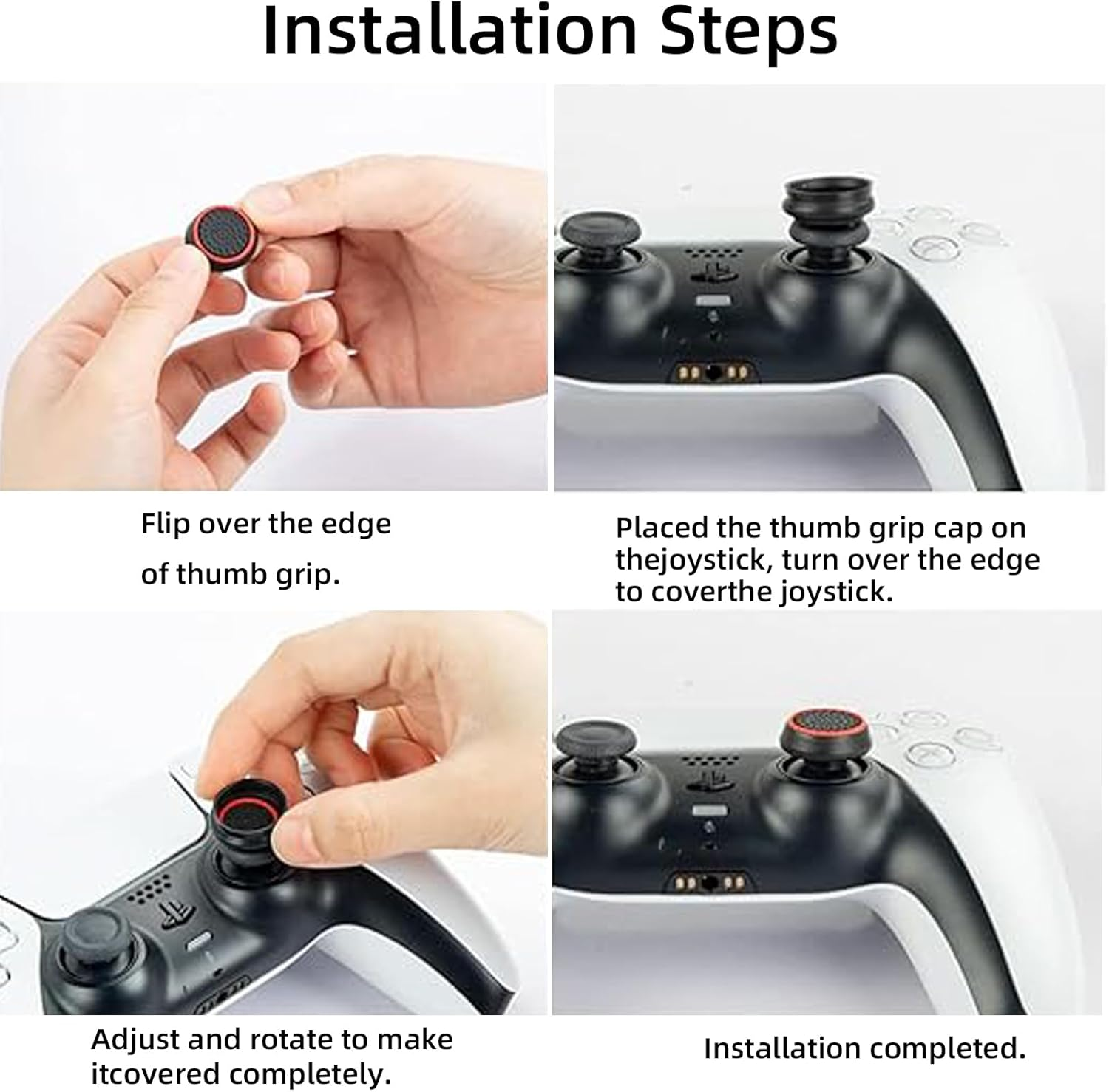 Suytvenxau 20Pieces Analog Stick Joystick Controller Performance Thumb Grips Compatible with PS5, PS4, Xbox One, Xbox Series X/S - Durable Thumb Grips, Long-Lasting Joystick Grips image number 5