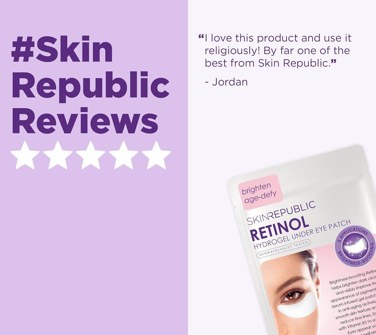Skin Republic Retinol Hydrogel under Eye Patch 9.6 G image number 1