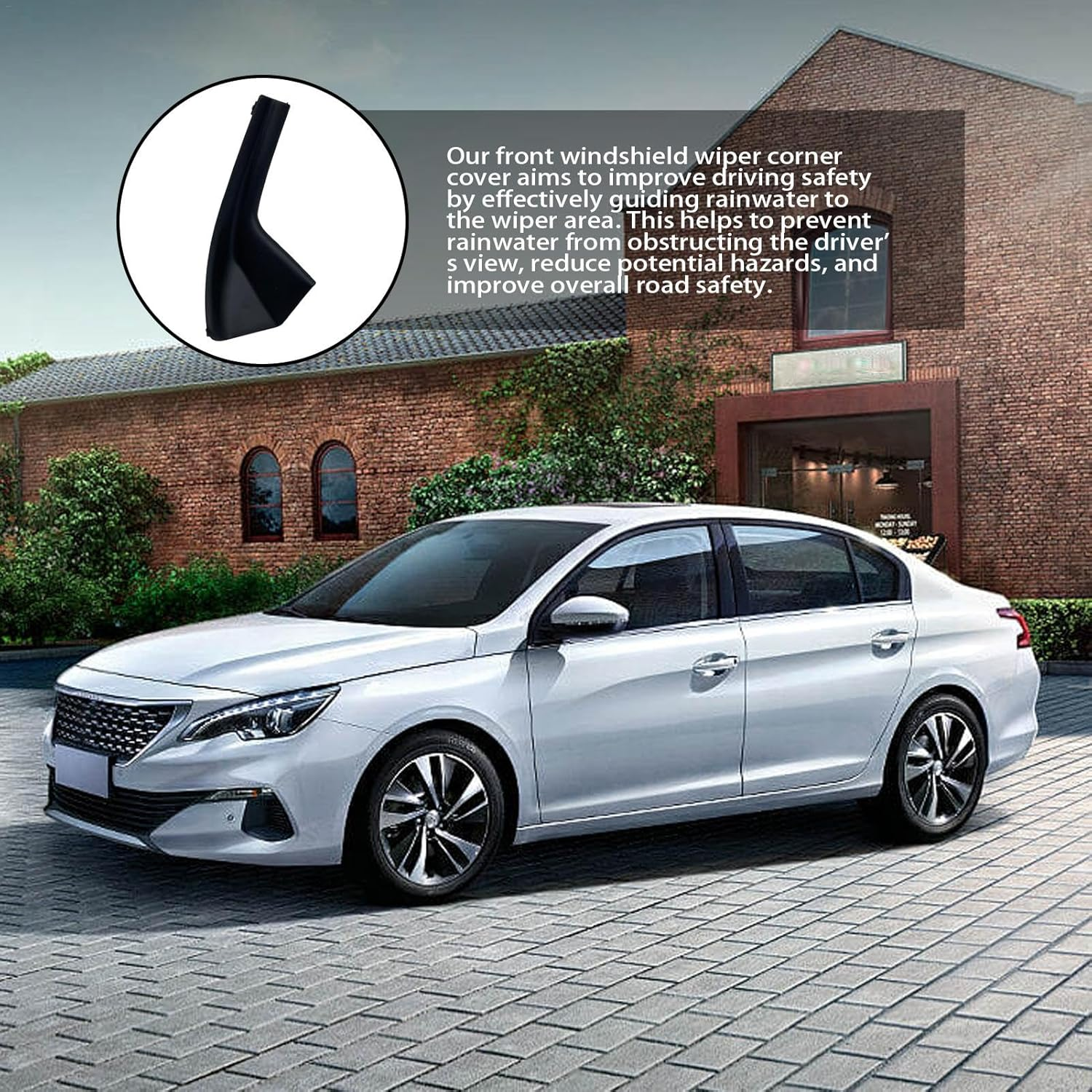 Windshield Cowl Replacement, Vehicle Wiper Cowl Panel, Car Wiper Cowl Panel, Windshield Wiper Side Extension Replacement Compatible Automotive Repair Parts Accessories For image number 2