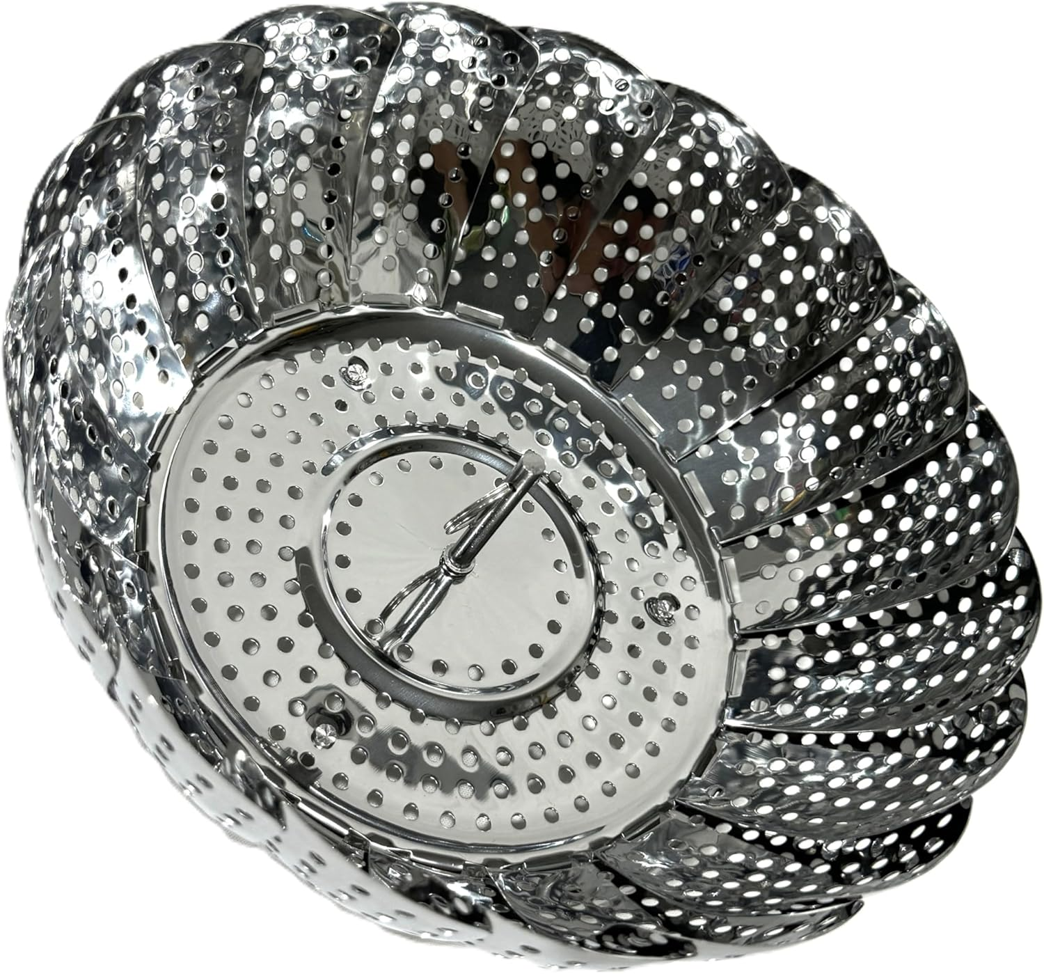 LYLAC HOMEWARE Vegetable Folding Steamer Basket, Metal Stainless Steel Insert, Collapsible for Cooking Food, Expandable Fit Various Size Pot 9" 24CM image number 5