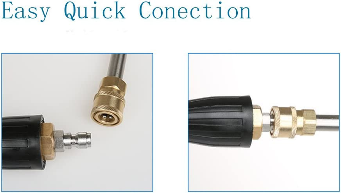 NUZAMAS 2.64GPM (10L/M) Max 3600PSI 360 Degree Rotating Turbo Head Spray Nozzle for High Pressure Washers Cleaner Gun (1/4" Quick Connector)