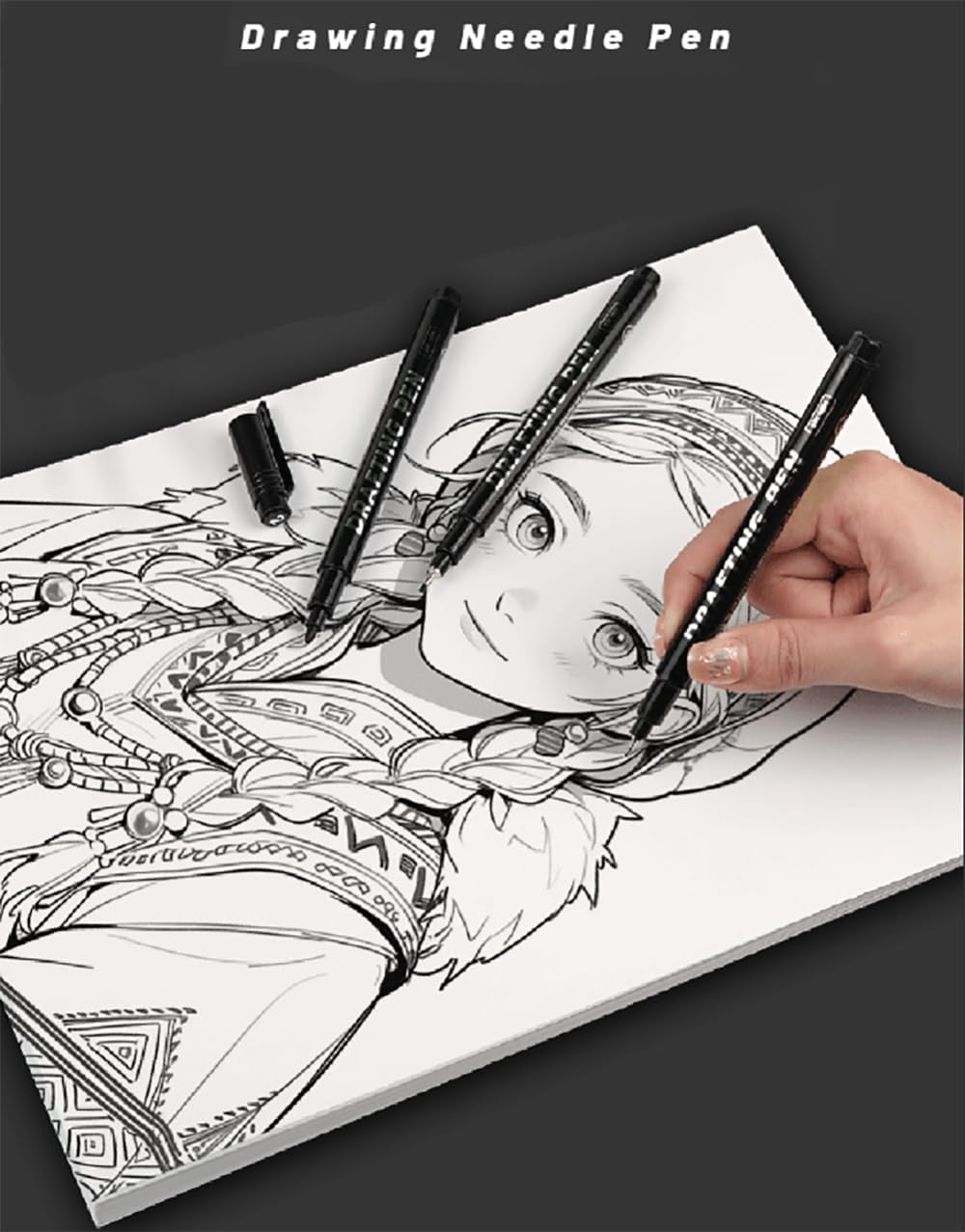 Scondou Set of 12 Fineliner Ink Pens, Micro Pens, Black, Various Nib Sizes, Waterproof Ink, Perfect for Drawing, Sketching, Writing, Journaling image number 1