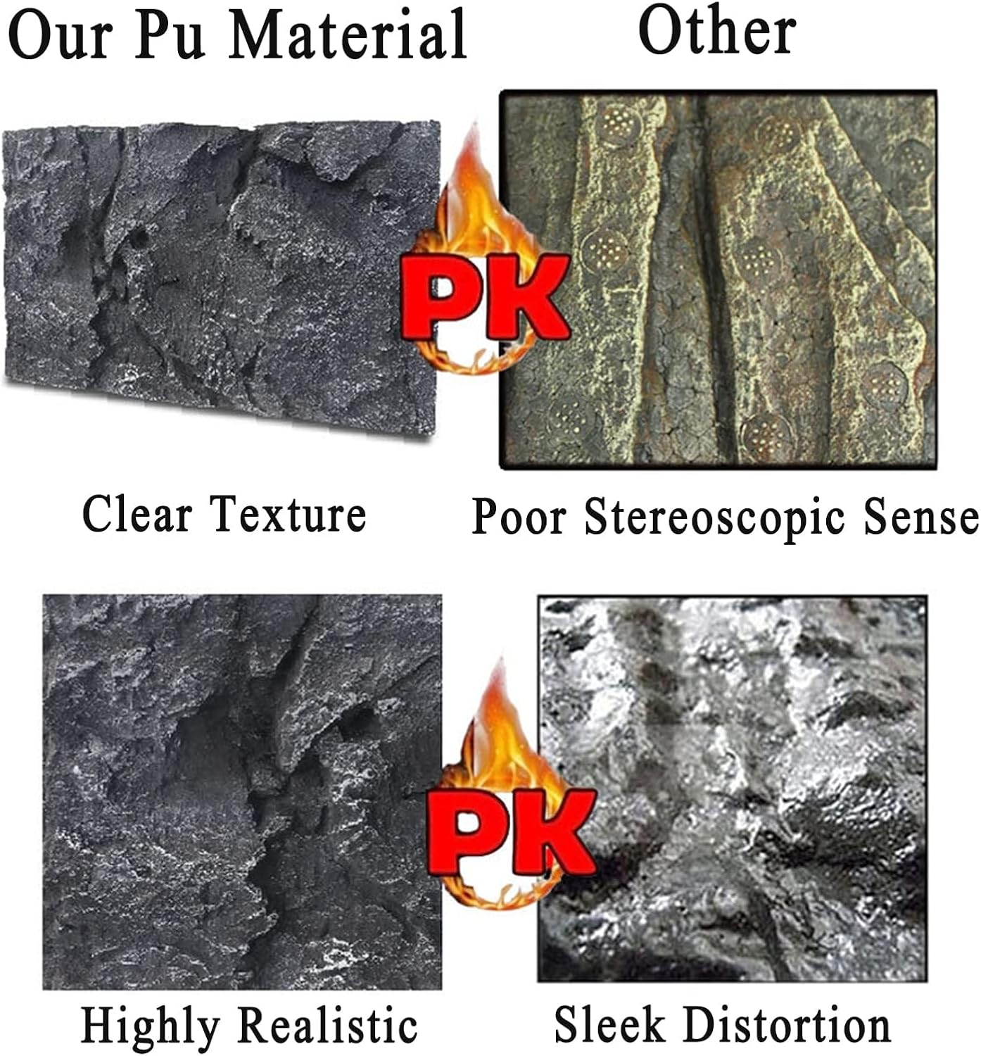 Hamiledyi Rock Terrarium Background Reptile Tank Backgrounds Snake Habitat Decoration Leopard Gecko 3D Wall Backdrop Aquarium D&eacute;cor Backgrounds for Lizards Bearded Dragons Tortoises Tree Frogs image number 3