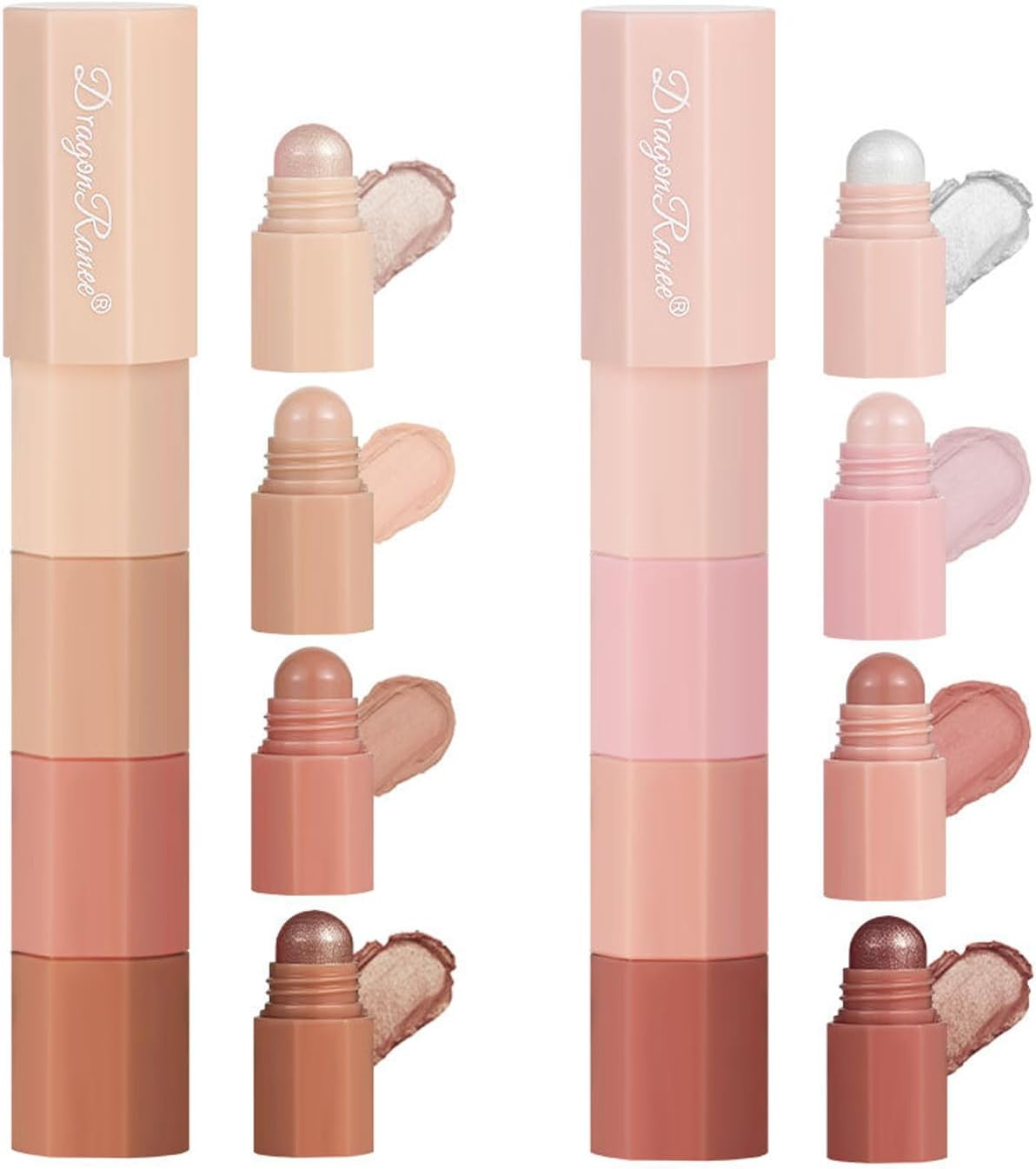 Eyeshadow Stick, 8 Colors Glitter Cream Eyeshadow Stick Set, Waterproof Eye Shadow Pencil, Colorful Eye Shadow Stick Pen Makeup Set, Waterproof & Long Lasting Starter Eyeshadow Stick Sets