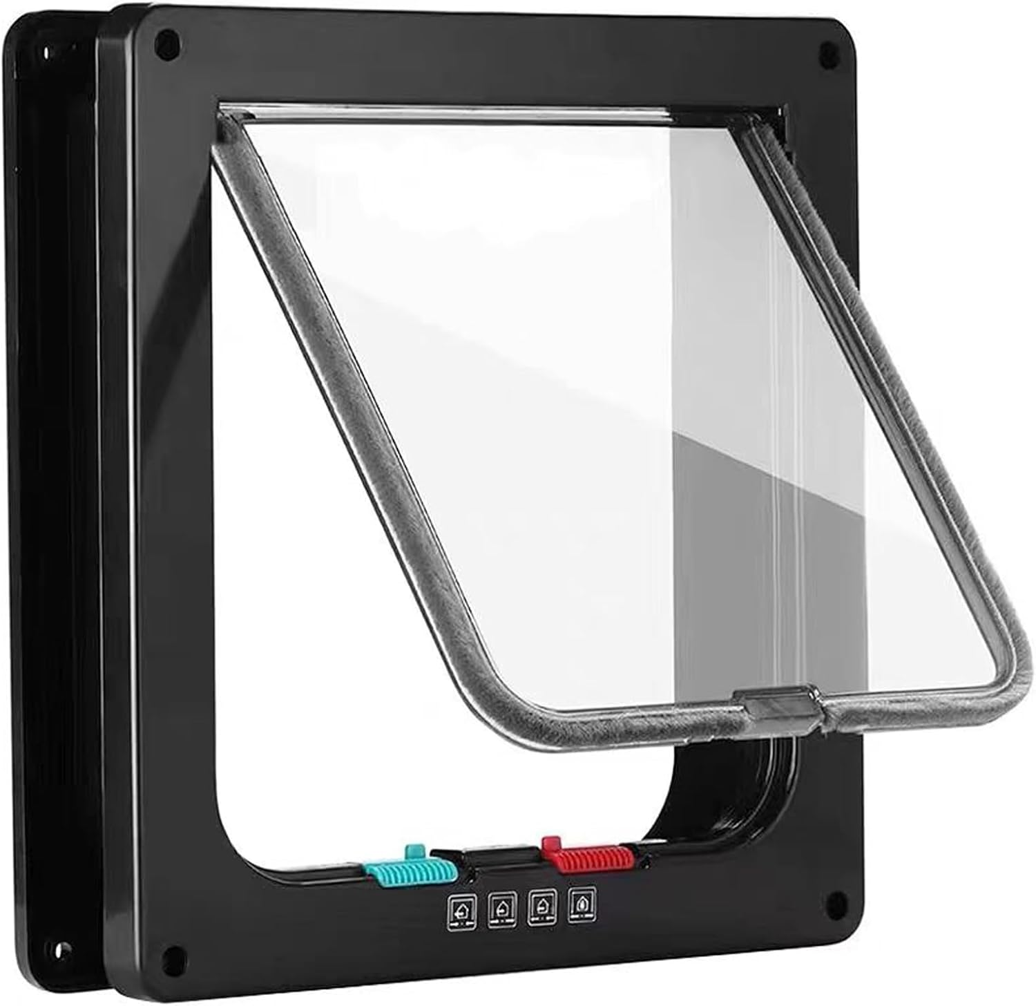 Tibeoyad Revolutionary Cat Flap, High-Quality 4-Way Magnetic Closure Pet Flap, Comfortable and Easy to Install Cat Door for Wall, Wooden Door, Upvc Interior Door, Brick Walls