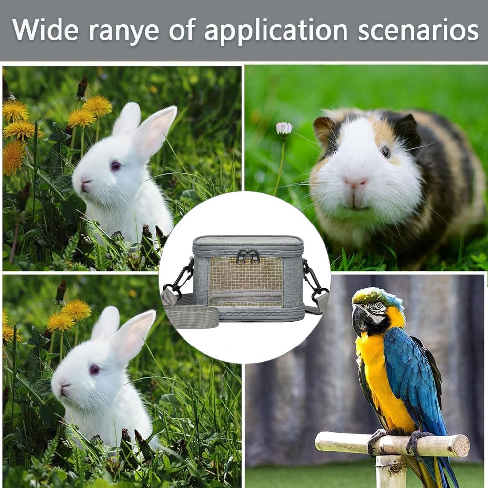 Portable Bird Carrier Travel Bag &ndash; Breathable Oxford Cloth Parrot Backpack with Stand & Shoulder Strap, Lightweight Small Animal Cage for Parakeets, Conures, Budgies, Lovebirds & More image number 5