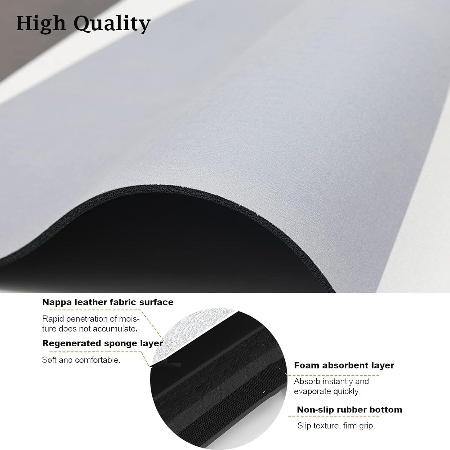 Bathroom Rugs Sets 2 Piece,Bath Mat and U-Shaped Toilet Rug,Non-Slip,Absorbent Easy Clean Bathroom Rugs,Quick Drying Diatom Rubber Bath Mats for Bathroom,Tub and Shower image number 5