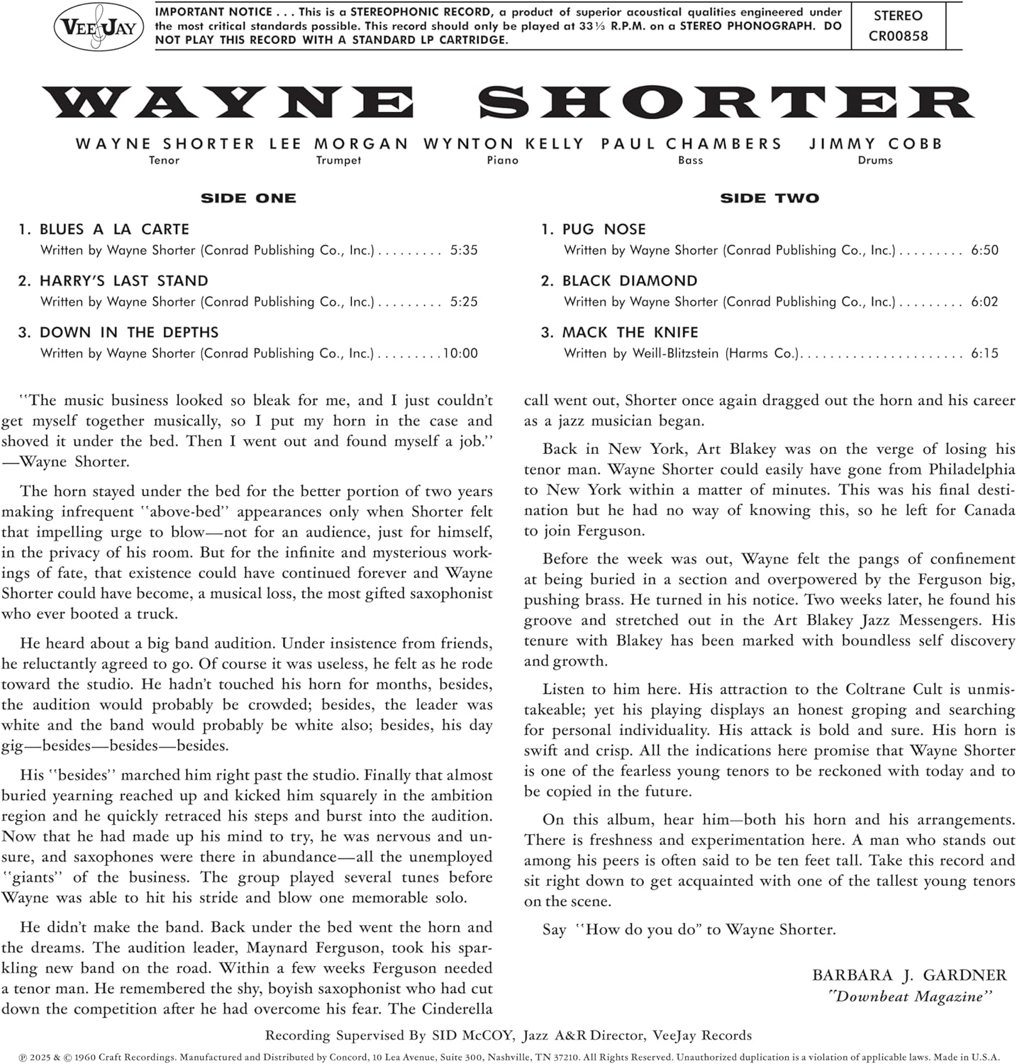 Introducing Wayne Shorter (Original Jazz Classics)