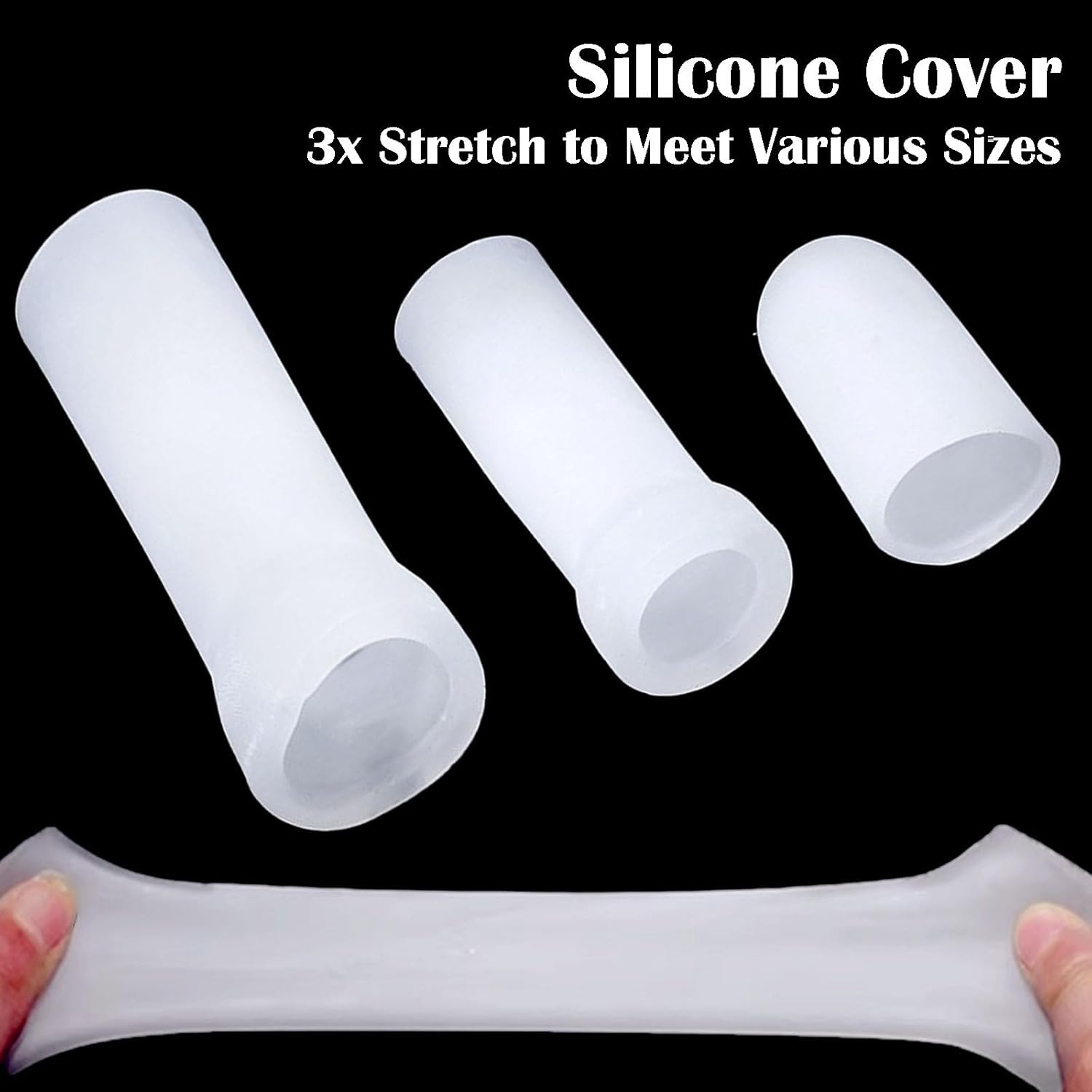 3 in 1 Silicone Glanis Protector Cap Silicone Protective Cover for Extenders Traction Device Reusable Replacement Parts image number 2