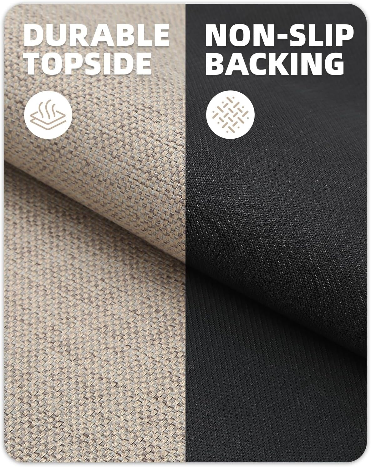 Color&Geometry Kitchen Rugs and Mats Non Slip Washable, Absorbent Kitchen Mats Kitchen Runner Rug Easy to Clean Kitchen Floor Mats for in Front of Sink, Laundry Room, Hallway, 17"X47"+17"X95", Khaki image number 3