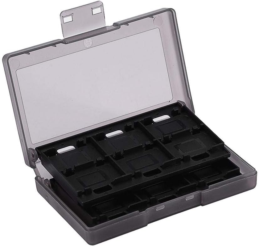 Bewinner 24-In-1 TF Card Storage Box, Playing Card Case for Portable Protective Game Card and TF Card Case Carry Compartment for (Black) image number 3