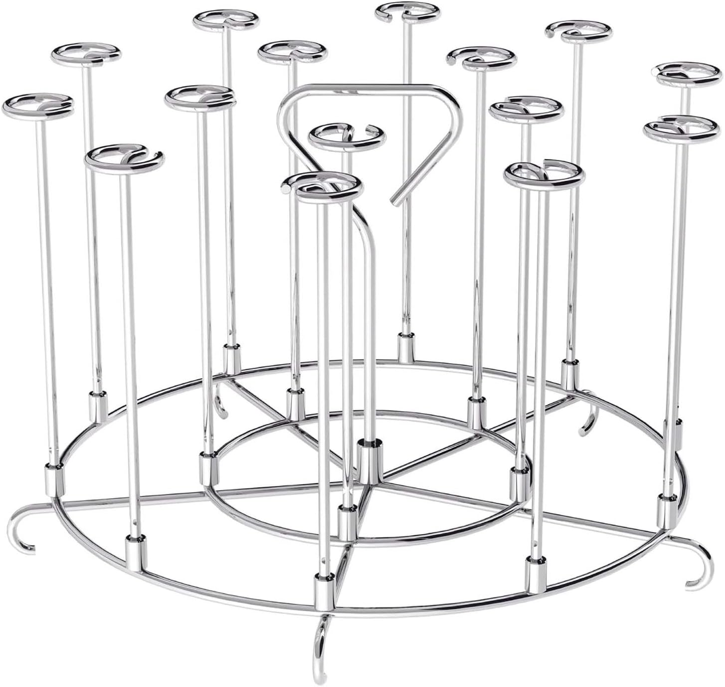 BEANPRECOY Air Fryer Skewer Stand Compatible with Ninja Foodi 6Qt 8Qt Vertical Skewers Holder with Stand Stainless Steel Air Fryer Accessories Grill Easy to Clean for Grilling Home Kitchen Kabobs