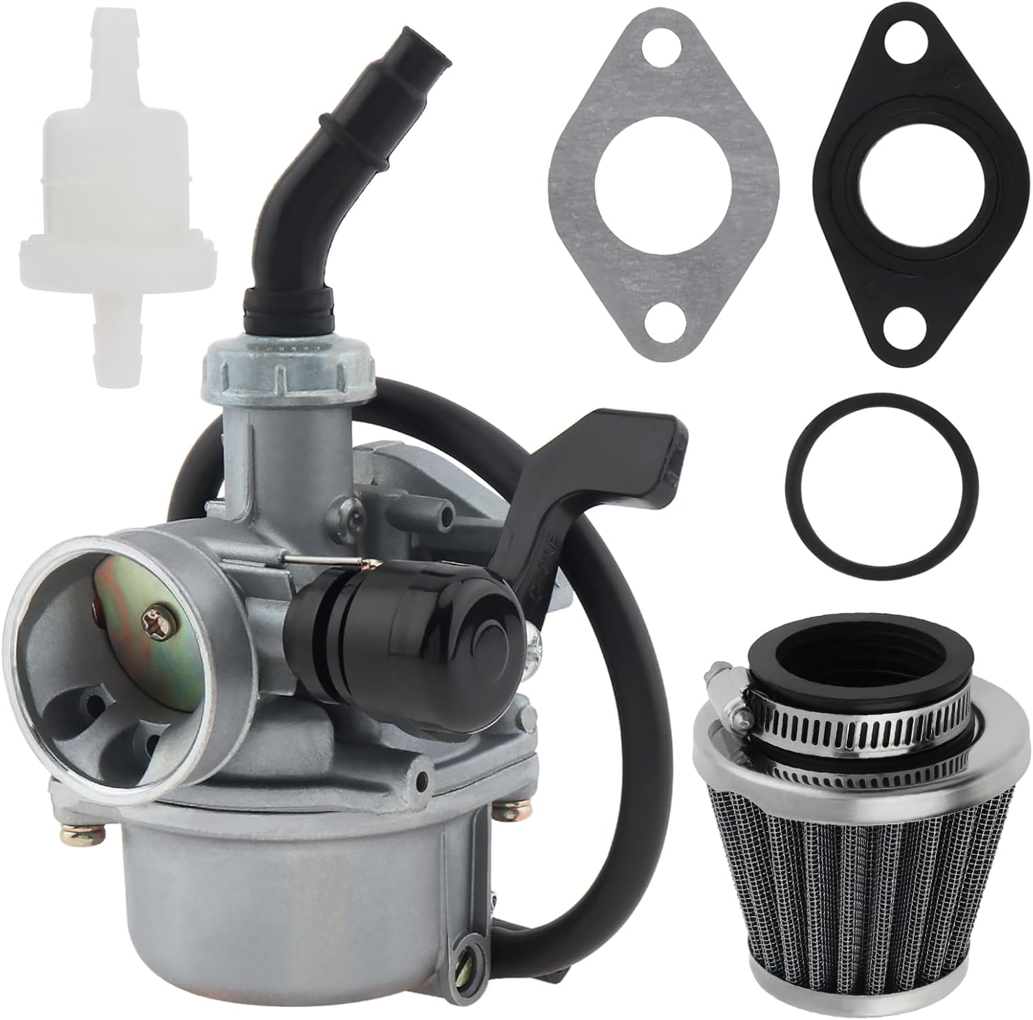 Windance PZ19 Carburetor Fit for Taotao Honda/Scooter Go Karts ATV Dirt Pit Bike / 50Cc 70Cc 80Cc 90Cc 110Cc 125Cc with 35Mm Air Filter, 50Cc-125Cc Carb image number 4