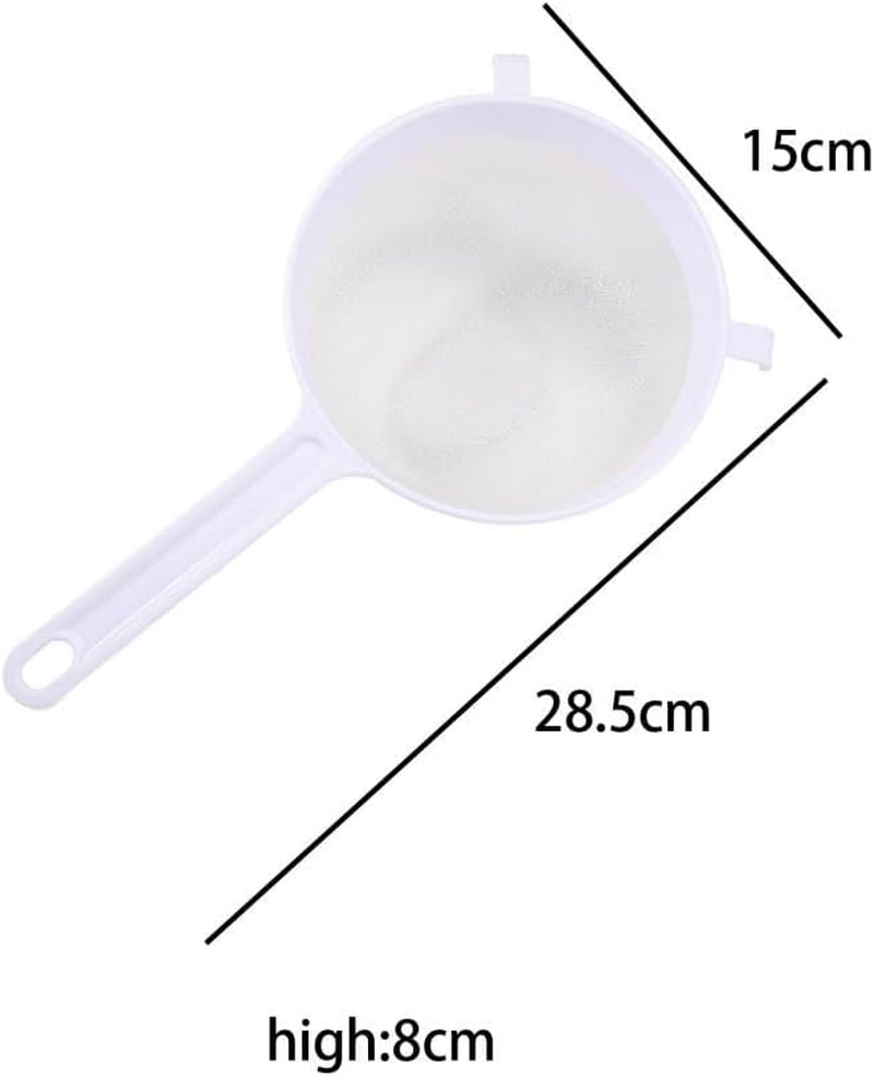 ＫＬＫＣＭＳ Flour Sieve Food Strainer Baking Tool with Handle Food Colander Kitchen Strainer for Tea, Rice Flour Juice Noodles Household, 15Cm image number 3