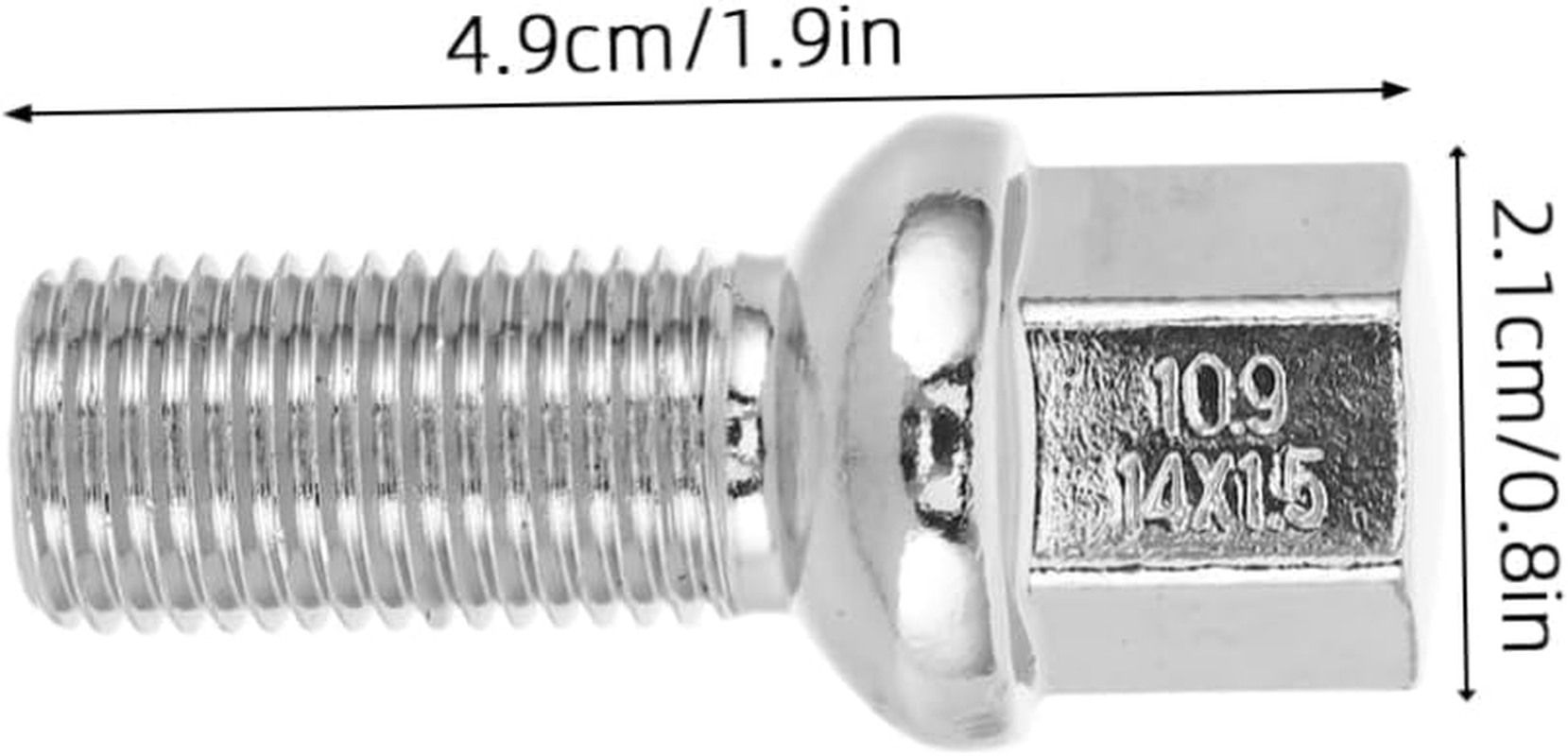 5Pcs Chrome Wheel Hub Bolts with Dual Seat Structure Fit Lug Nut Replacement for Car Tires Enhanced Corrosion Resistance for Maintenance and Emergency Repairs image number 5