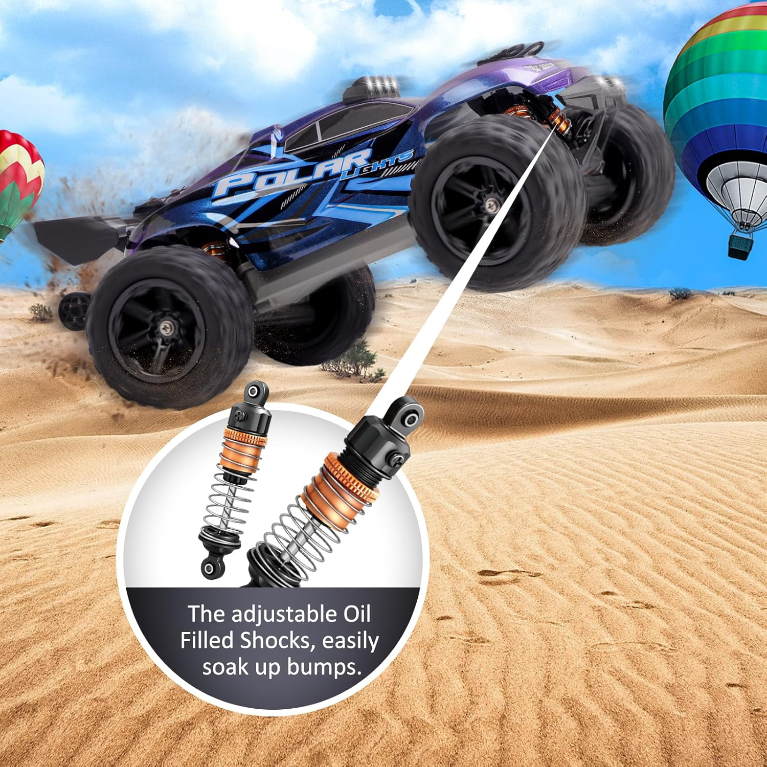 REMOKING 1:14 Scale All Terrain RC Car for Boys,4Wd High Speed Remote Control Car for Adults 40Km/H,Electric Off-Road RC Truck with Two Rechargeable Batteries,Off-Road RC Vehicle Gifts for Boys Adults image number 3