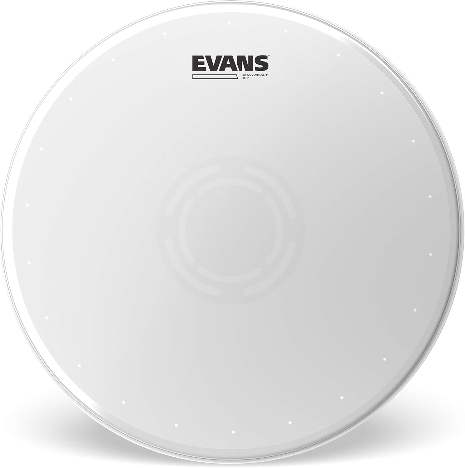 Evans Heavyweight Dry Drumhead - UV Coated Snare Drum Head - Dry Vents to Reduce Overtones, Sustain - Reverse Dot for Durability, Focus, Attack - 2 Plies of Film - Ideal for Rock, Metal - 14 Inch image number 2
