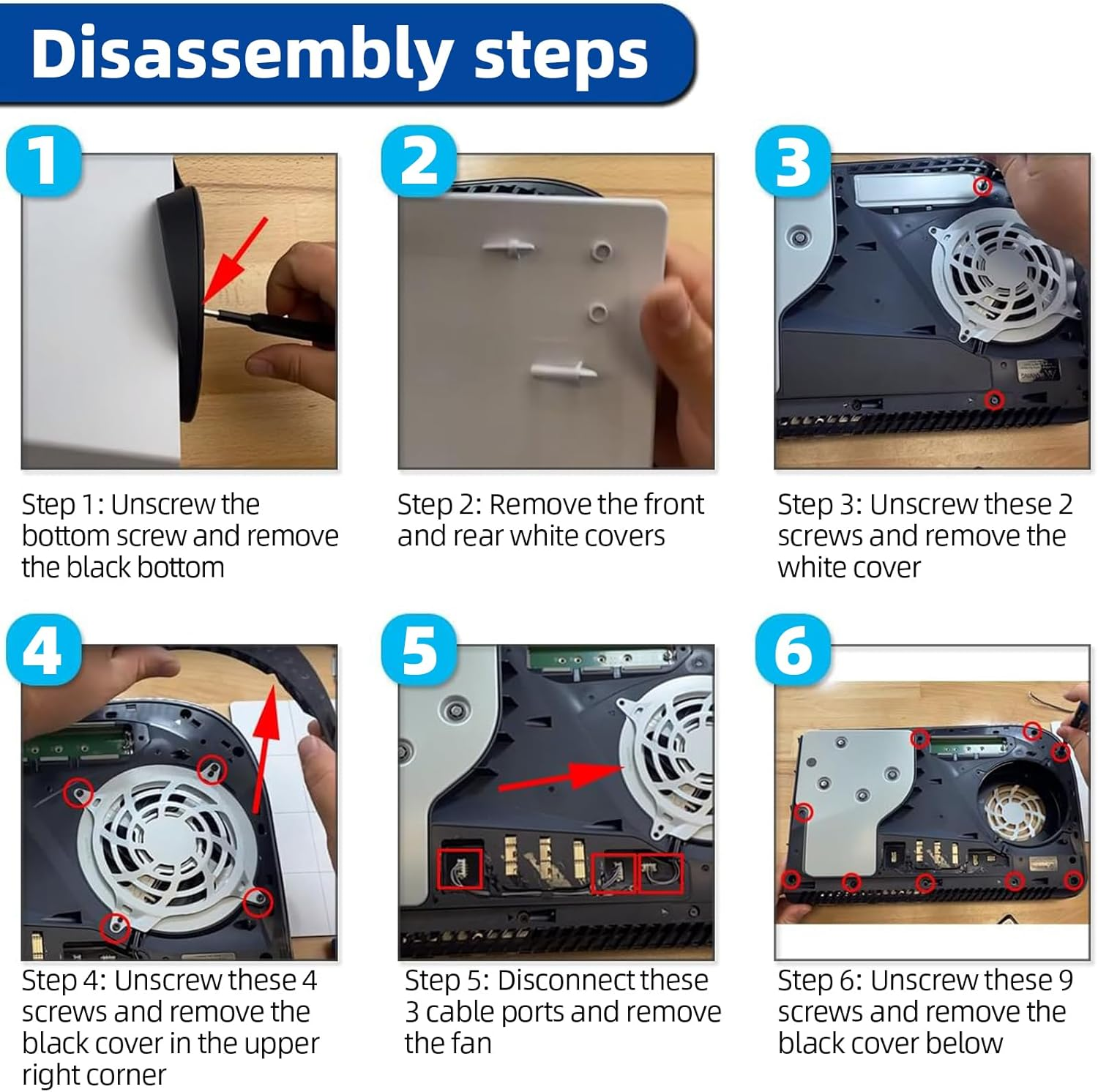 Hzqzaoan 4Pcs HDMI Port Socket Connector Replacement for PS5 - HDMI Jack Interface Connector Replacement for PS5 Console with Tools(Easy Installation & Secure Fit) image number 5
