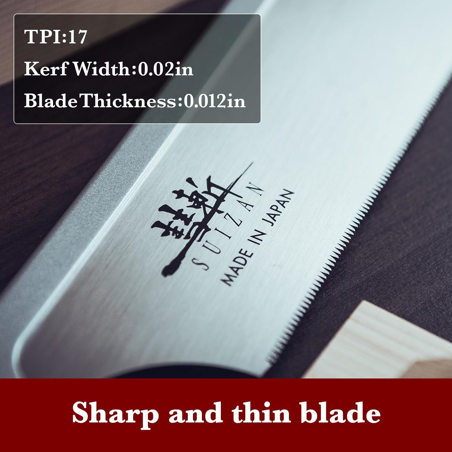 SUIZAN Dozuki Dovetail Saw 240Mm Rip Cross Angle Cut - Professional Japanese Pullsaw Handsaw Woodworking Tools