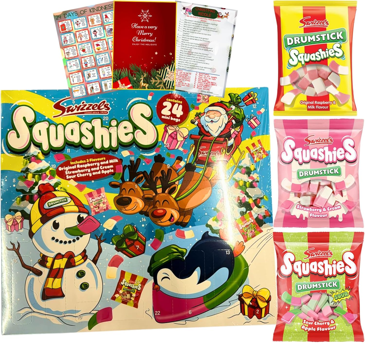 Swizzels Advent Calendar 2024 and Christmas Activity Card - 24 Bags Swizzel Sweets - Food Advent Calendar 2024, Kids Advent Calendar, Christmas Advent Calendar 2024 for Men Women Boys Girls image number 4