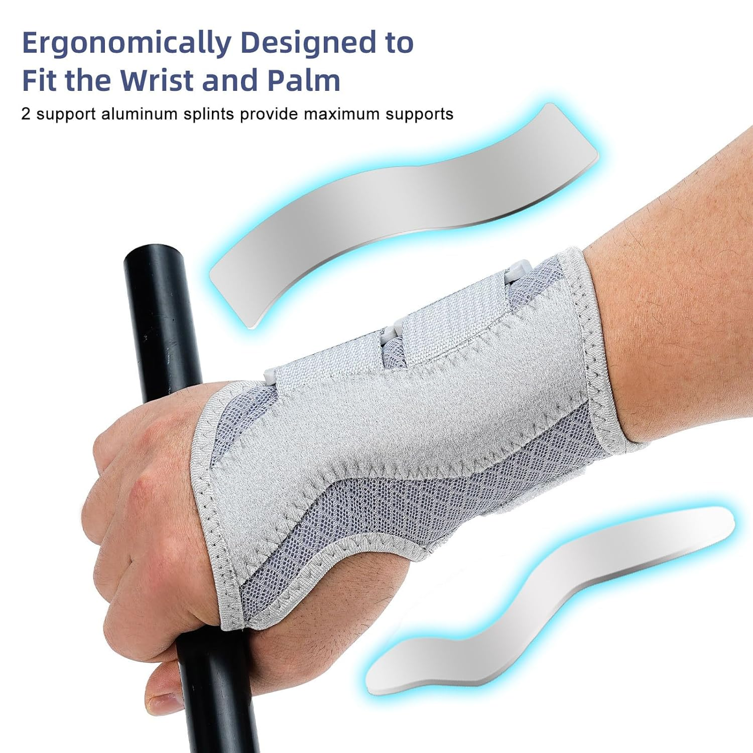 Wrist Brace for Carpal Tunnel Right Hand, Night Wrist Sleep Support Brace for Men and Women, Adjustable Wrist Support Splint with Cushioned, Help Tendonitis Arthritis Pain Relief image number 3