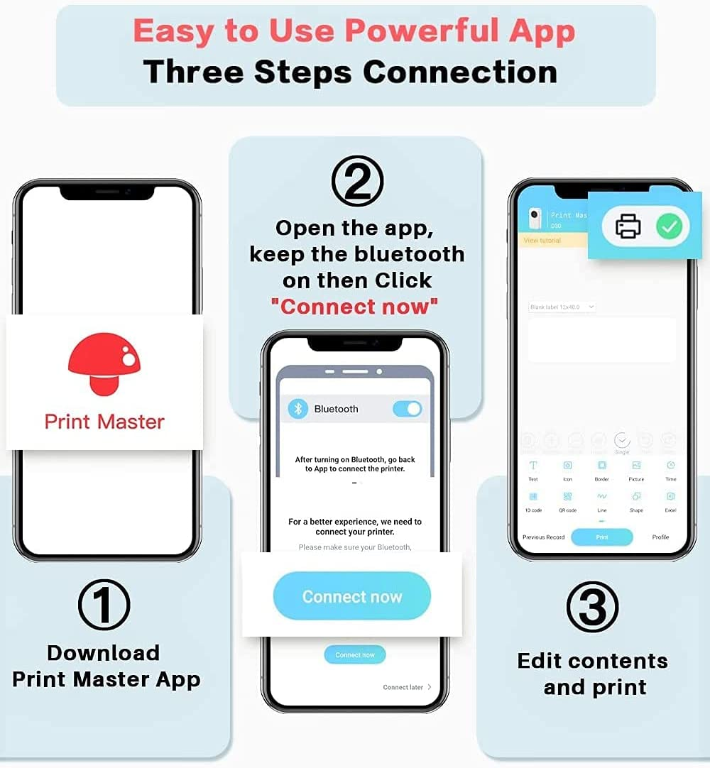 Phomemo D30 Label 12&times;40Mm-Adhesive Thermal Label for Phomemo D30 Label Maker, D30 Paper 160 Labels/Per Roll, 3Roll, White, Used for Kitchen Marking, Expiration Date, File Classification and so On image number 3