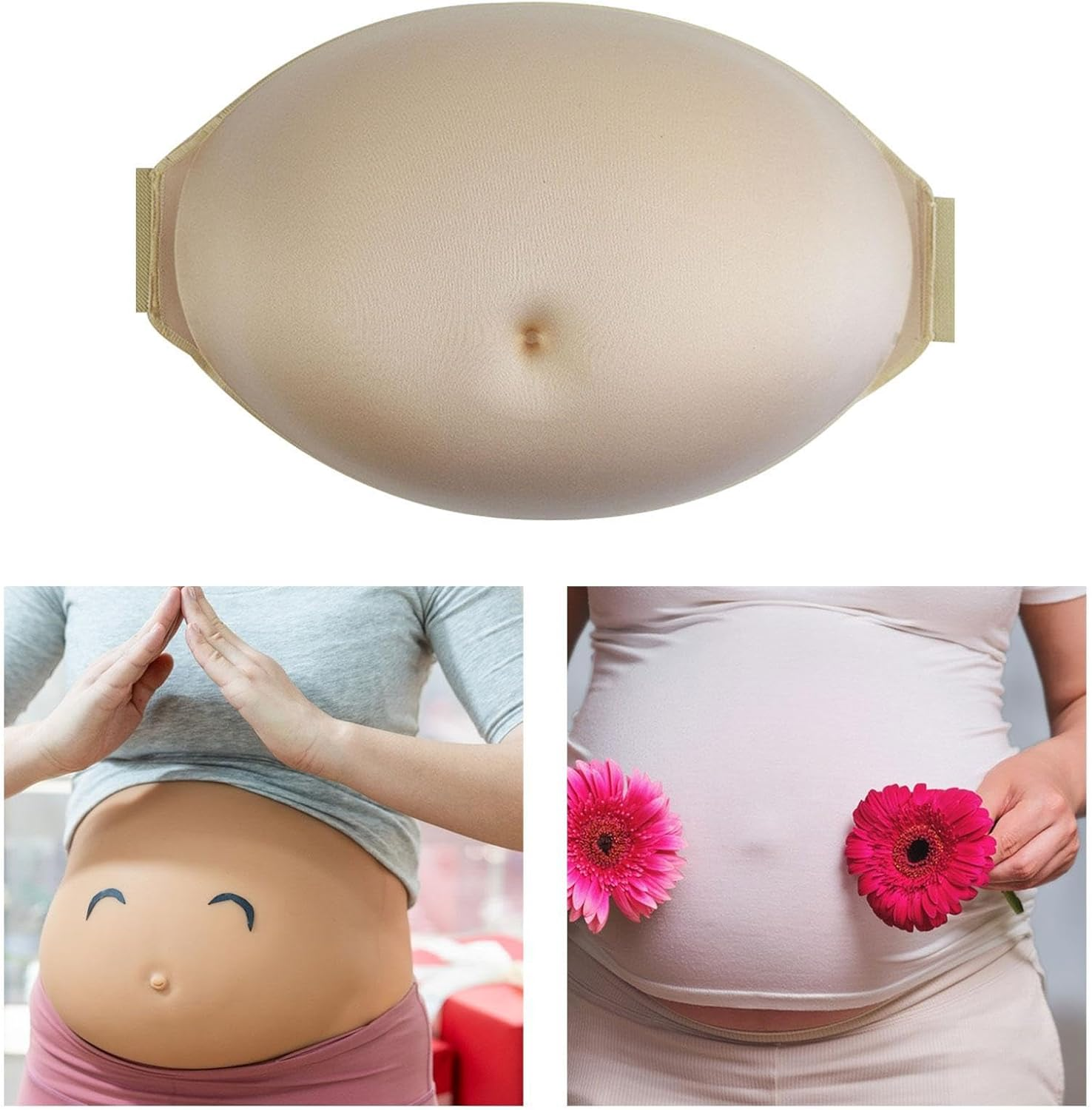 Fake Pregnancy Belly, TV Series Props, Skin Color Baby Tummy, Sponge Belly Film Props for Advertising Stage Cosplay TV Series image number 3