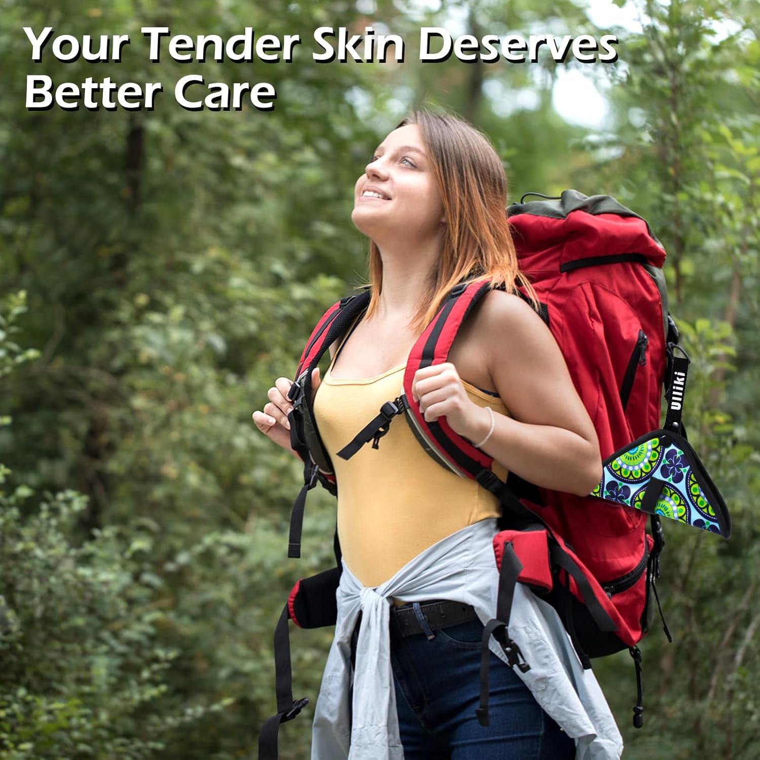 Pee Cloth for Women Hiking, Washable Reusable Camping Toilet Paper, Pee Rag after Using Outdoor Female Urination Device, Hygienic Female Urinal Solution for Women Travel - Pink 1 Pc image number 5