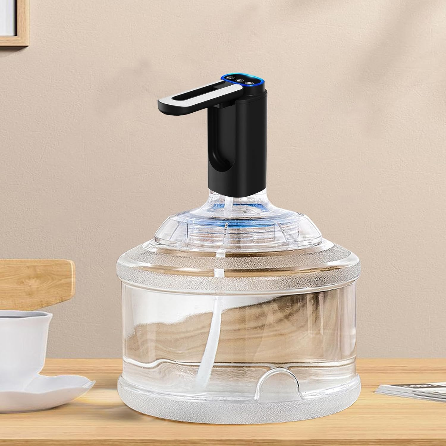 Tabletop Water Dispenser, Portable Water Dispenser, Rechargeable Electric Water Bottle Dispenser - USB Charging Automatic Drink Dispenser, Portable Electric Folding Water Bottle Pump for 3-5 Gallon image number 3