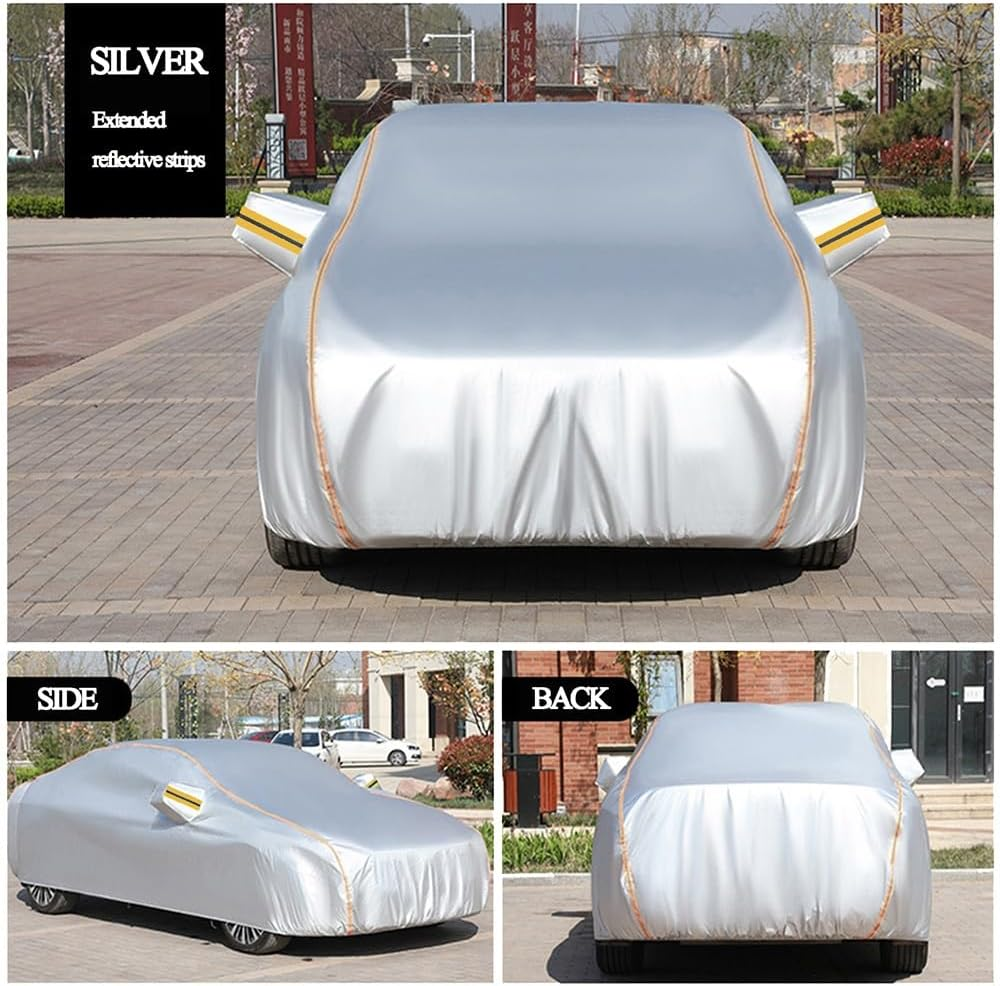 Car Cover Custom for Toyota Caldina,Full Car Cover Waterproof Breathable All Weather Snow Sun Uv,Outdoor Car Tarpaulin with Side Zipper and Four-Wheel Windproof Rope image number 4