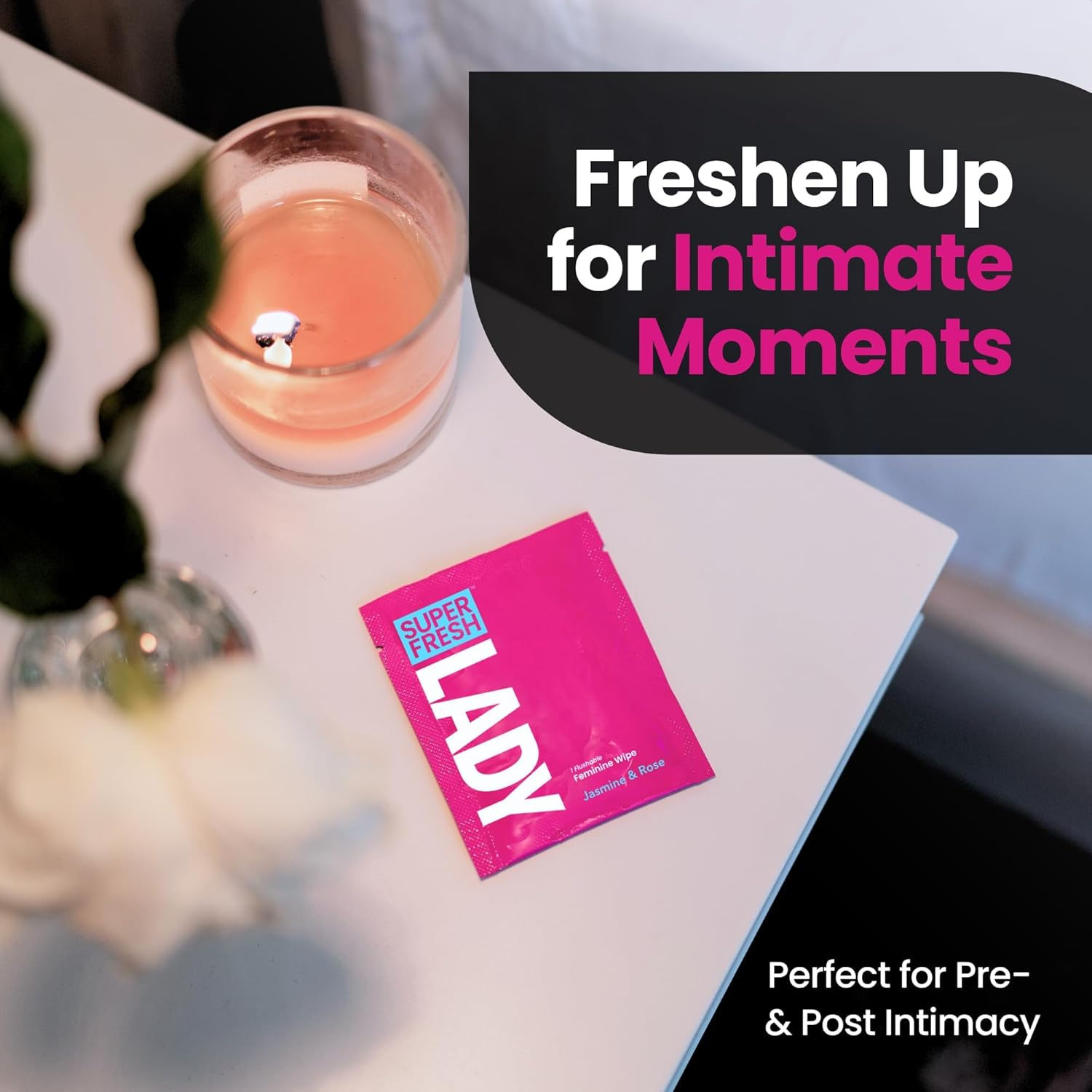 Super Fresh Lady Parts Feminine Wipes Flushable Ph Balanced Wet Wipes for Women Safe for Privates Body Booty and Face Perfect for Travel Daily Intimate Hygiene Stay Fresh Anywhere Pack of 20 Wipes image number 5