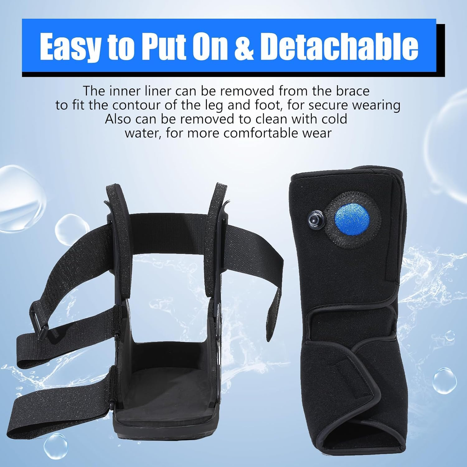 Inflatable Walking Boot Air Cam Walker Fracture Boot for Broken Foot, Sprained Ankle Short Walker Brace for Foot Pain Recovery, Stress Fracture, Achilles Tendonitis (S) image number 1