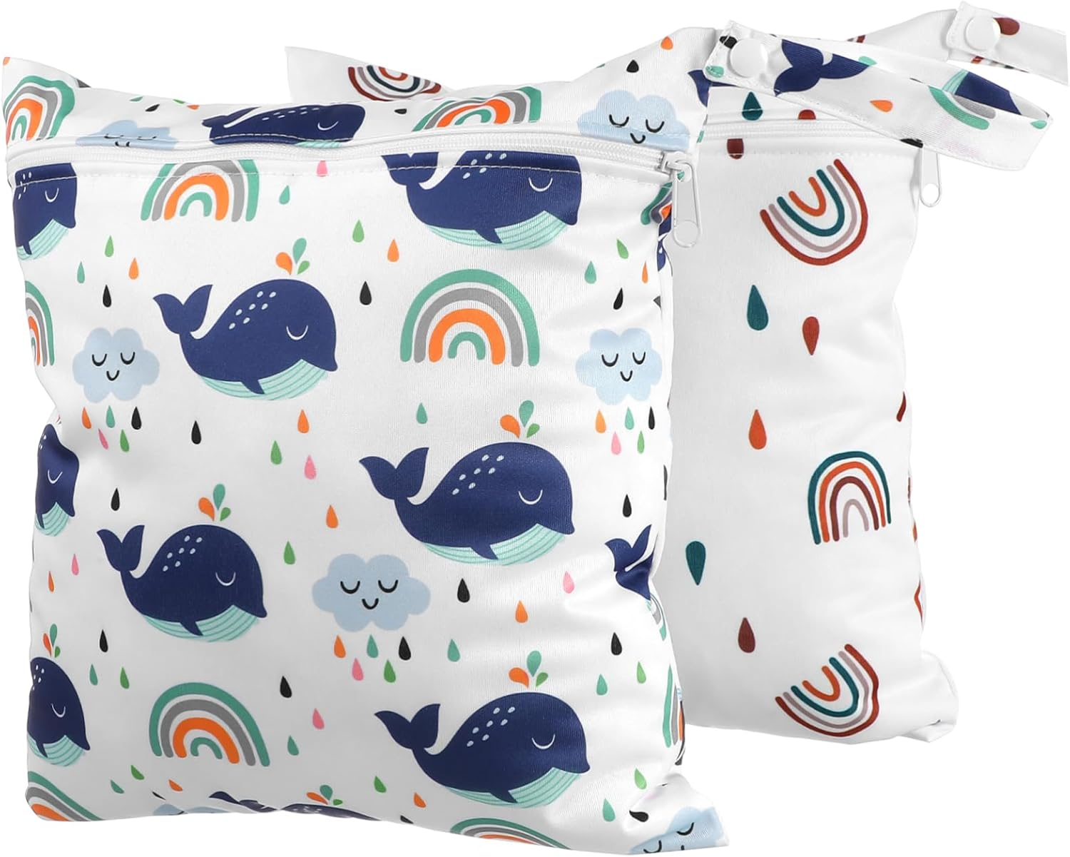 GARVALON 2Pcs Diaper Bag Storage Pouches Nappy Caddy Wet Bags for Swimmers Organiser Nappies image number 3