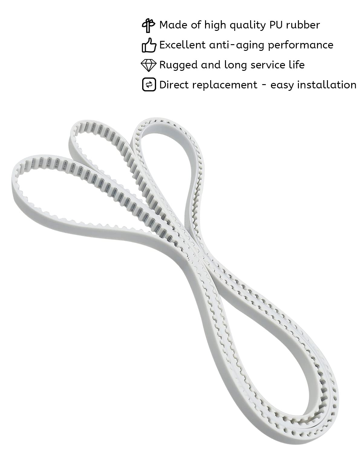 8N7862997 Windscreen Toothed Belt Fit for Audi TT MK1 1.8L 3.2L A/T M/T 2001-2006, Convertible Top Soft Top Rear Replacement Drive Belt Replace 8N7-7862-997 image number 1