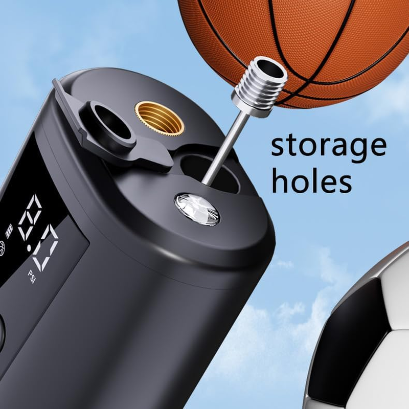 Ball Pump, Electric Basketball Pump Inflation and Deflation, with 2200 Mah Rechargeable Battery, Air Pump for All Sports Balls