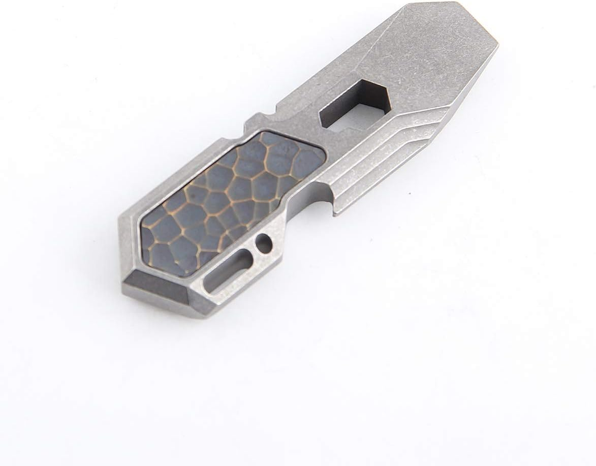Titanium Pry Bar EDC Multi Tool with Bottle Opener Screwdriver Function Keychain Tools Outdoor Gear image number 1