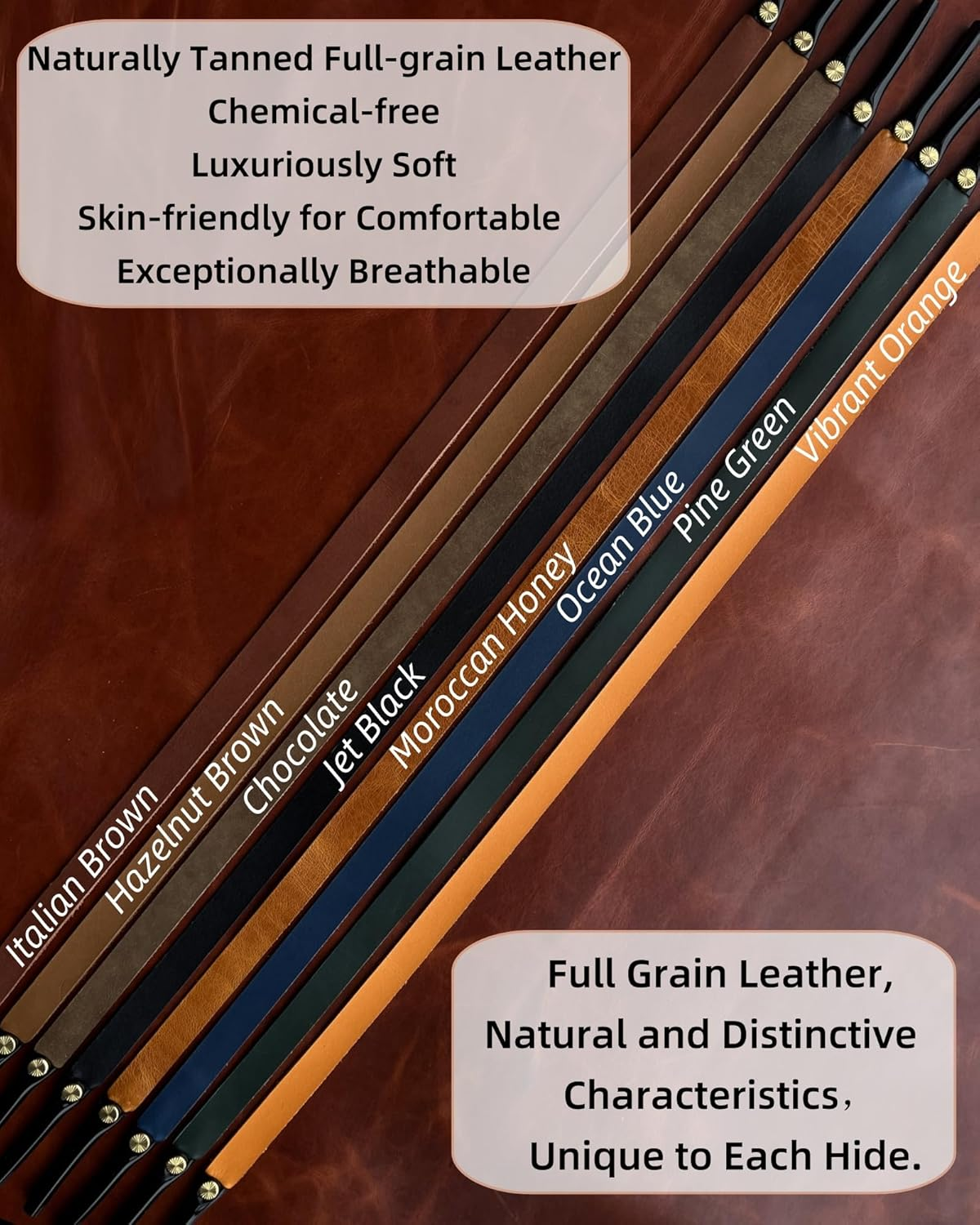 Full-Grain Leather Glasses Strap Handmade Sports Sunglasses Eyeglasses Holders around Neck Gifts for Men Women image number 1