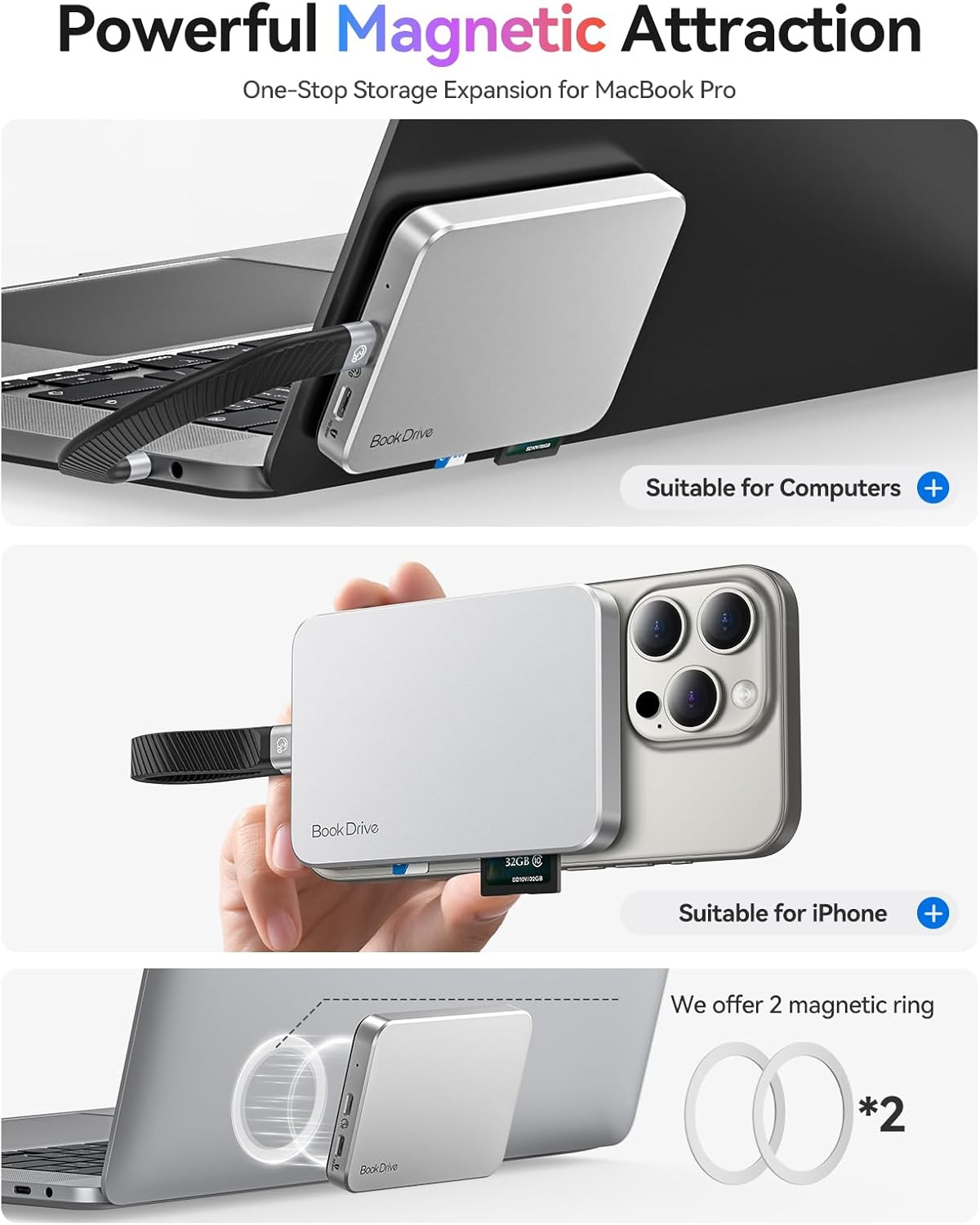 ORICO 512GB External SSD up to 1000Mb/S Portable Solid State Drive, P10PRO image number 3