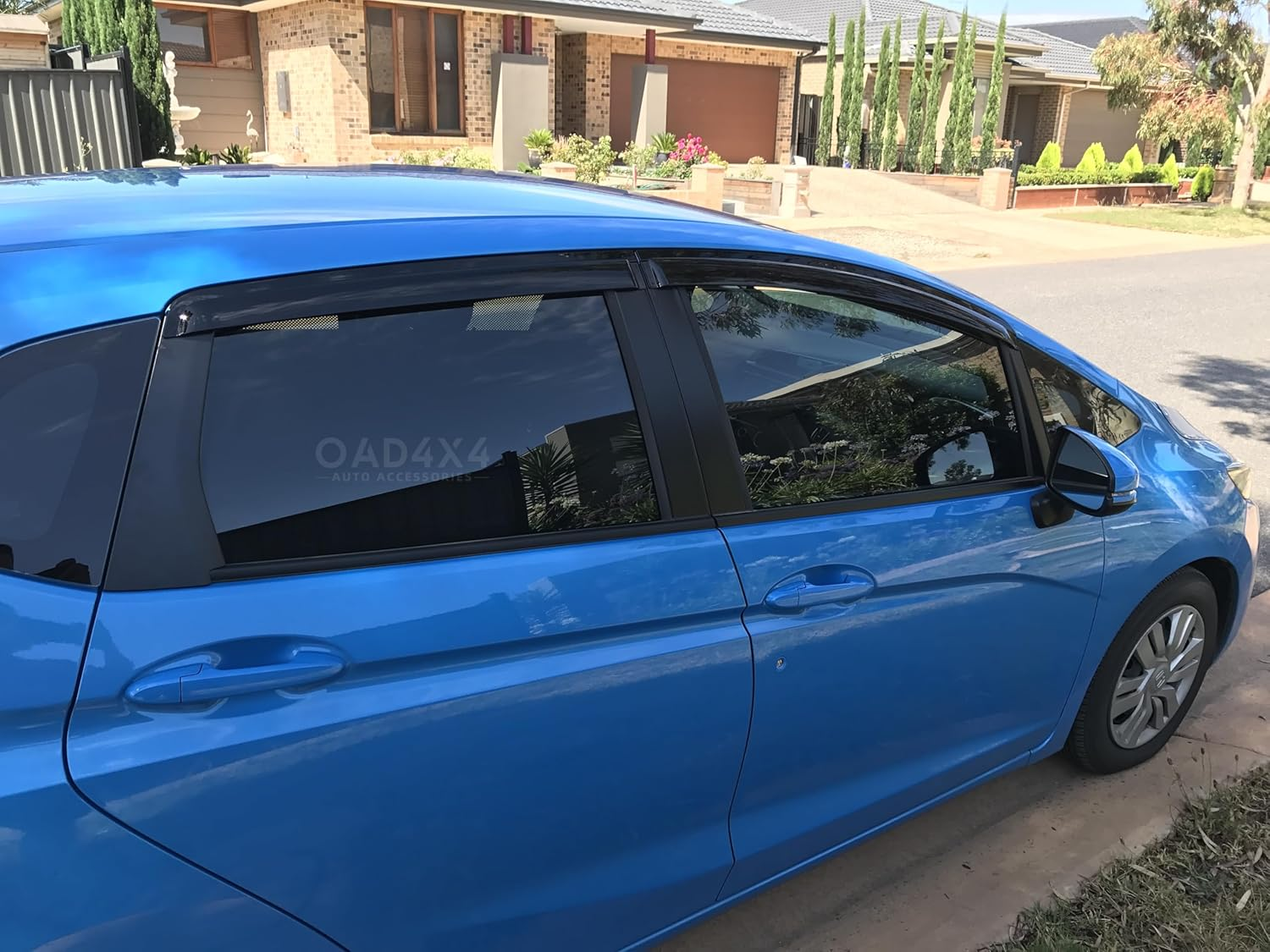 OAD4X4 Weathershields Compatible with Honda Jazz 2014-2020, Injection Weather Shields Window Visors Wind Deflectors Sun Rain Guard 4PCS Set image number 1