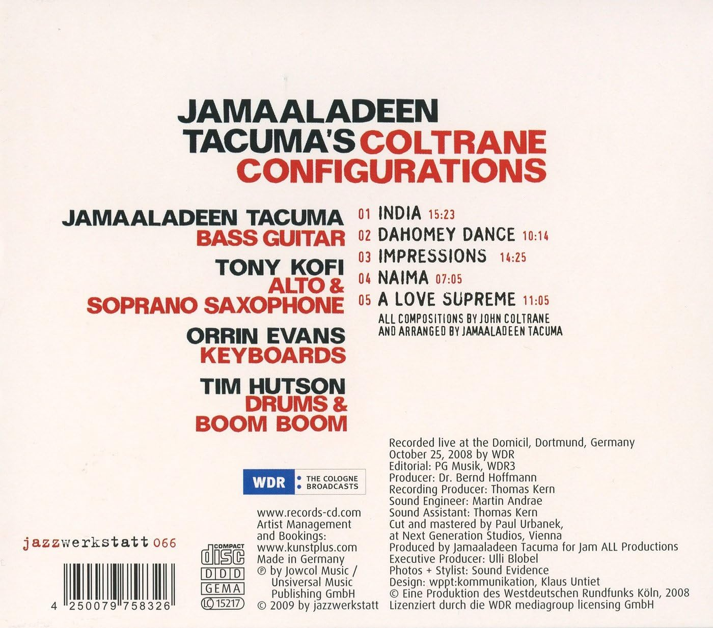 Jamaaladeen Tacuma'S Coltrane Configurations image number 2