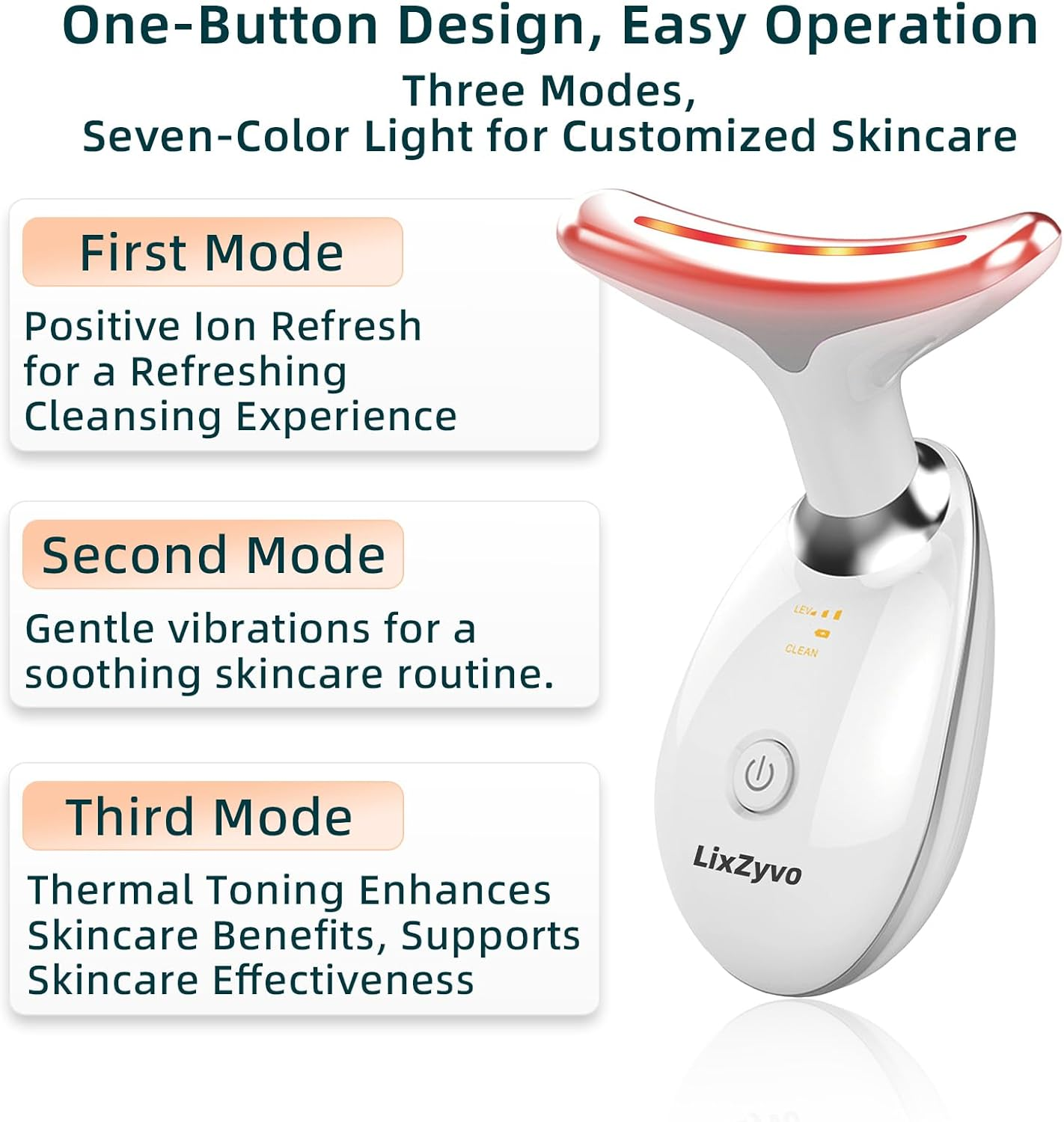 7-Color LED Beauty Device, Advanced Beauty Technology, Soothing Thermal Care, Smart Skin-Touch Sensor, Facial Massager, Electric Face Massager, Facial Device, Face Lifting Device image number 6