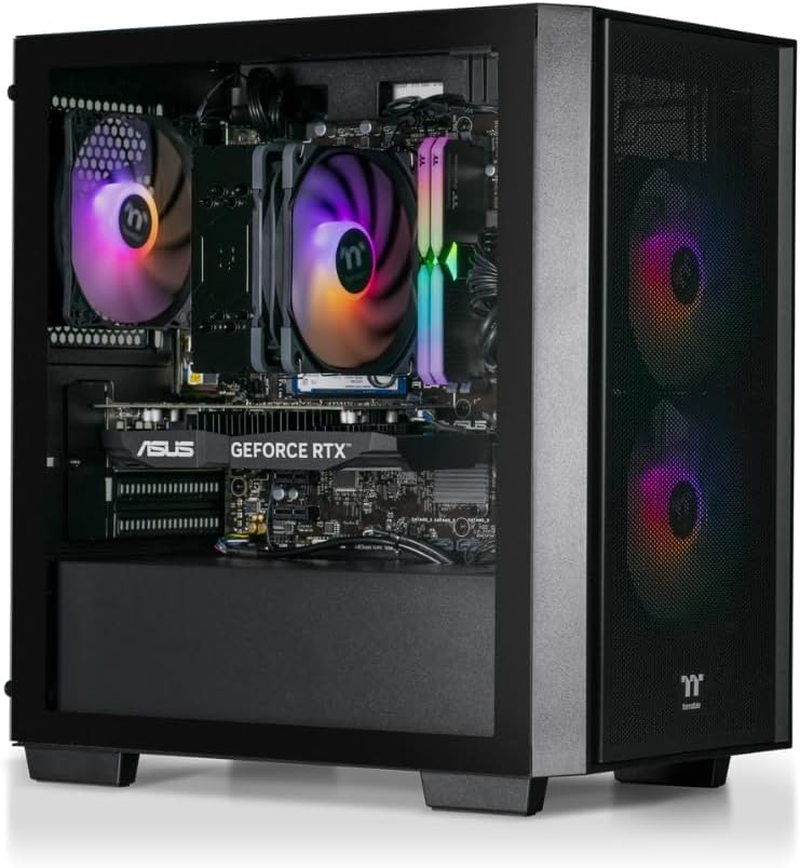 Thermaltake Gaming System Genesis PRO V4 - AMD 5500 / RTX 3050 / B550 Wifi / 16GB RGB RAM / H16 Black, CA-4Y2-00D1WA-A4