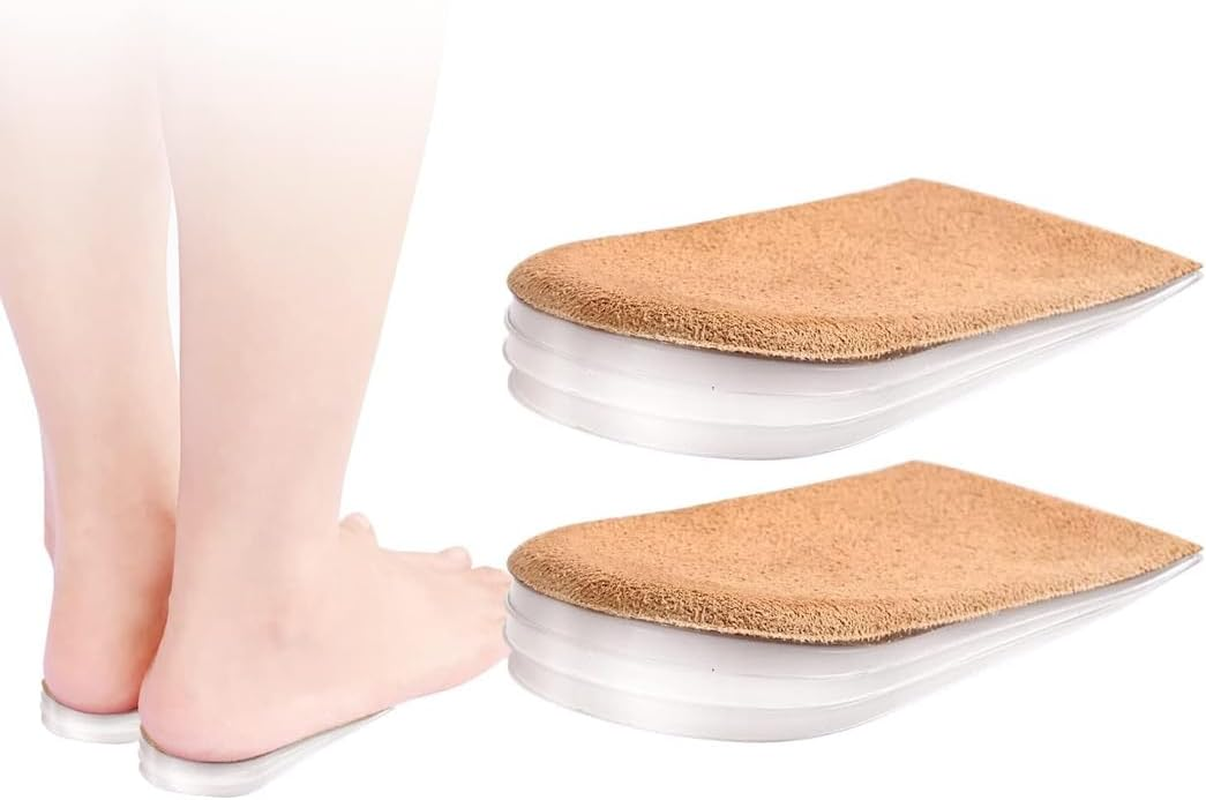 Adjustable Orthopedic Heel Lift Inserts, 1/4" to 1" Gel Shoe Heels Inserts for Leg Length Discrepancies. Upgrade and Widen Height Increase Insole (M) image number 6