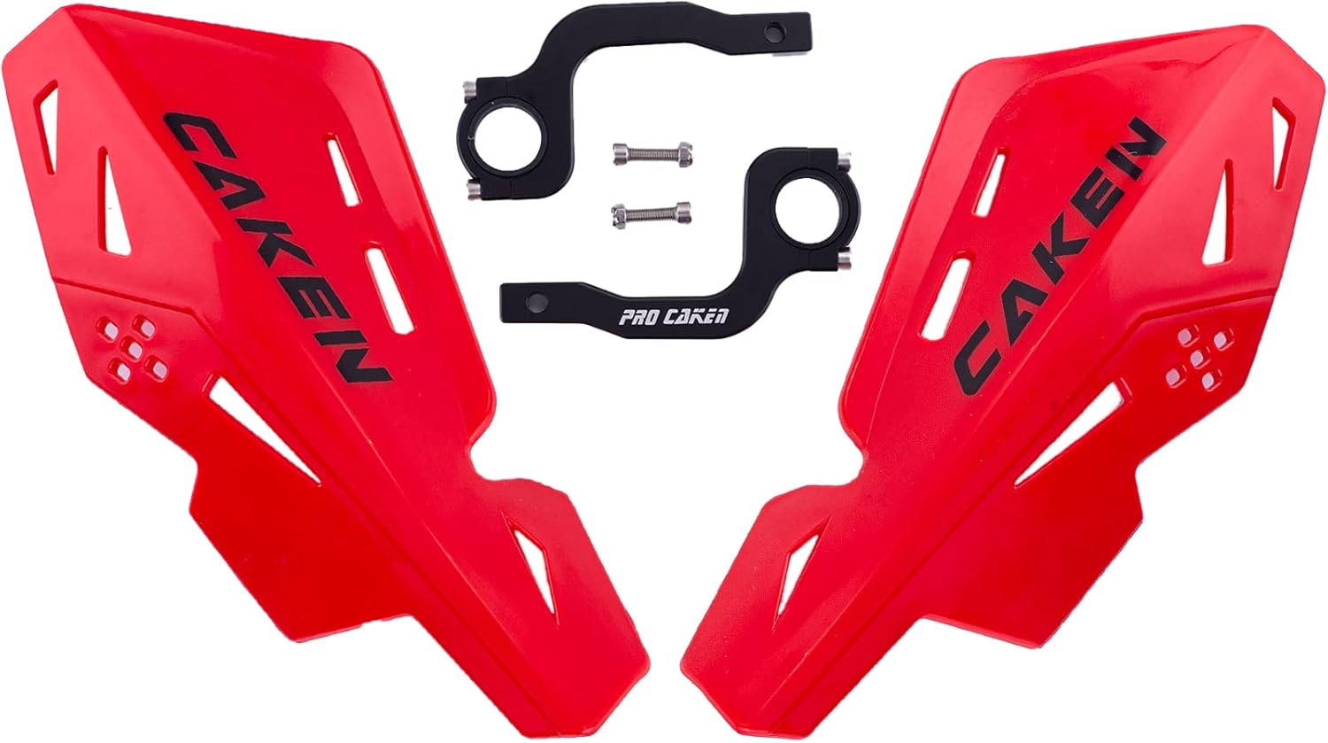 PRO CAKEN Universal 7/8" 22Mm and 1 1/8" 28Mm Handle Bar Hand Guards CNC Bracket for Dirt Bike Motocross ATV Scooter for CRF KLX KX LTR TRX SX SXF EXC XCW Grizzly Hawk 250 Bicycles-Red