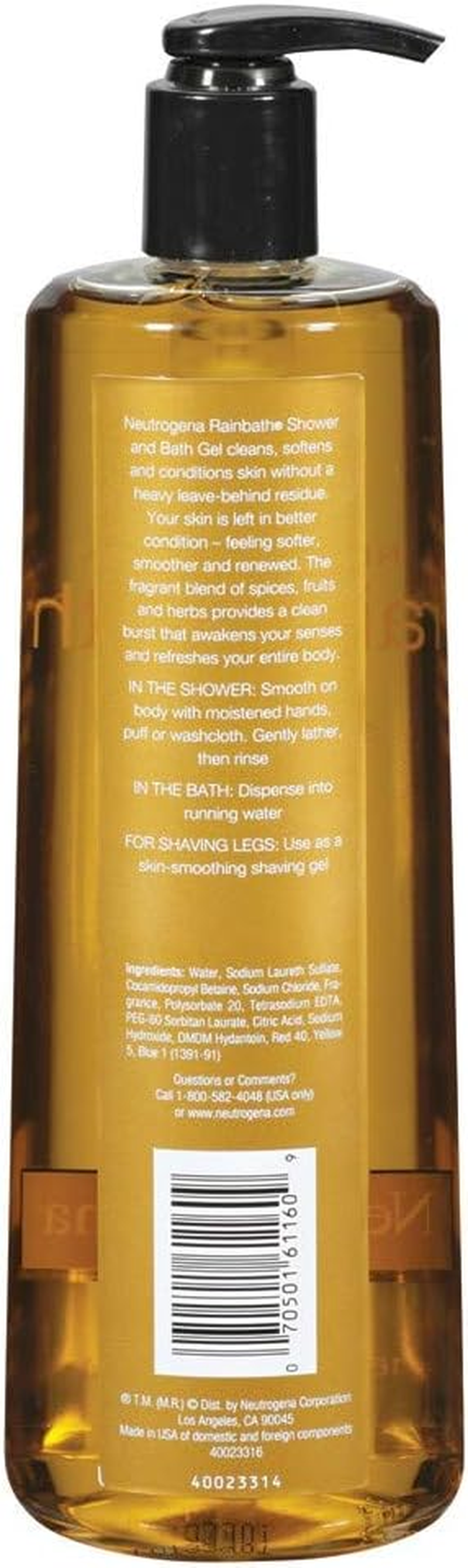 Neutrogena Rainbath 16 Ounce Shower & Bath Gel (473Ml) (2 Pack) image number 1